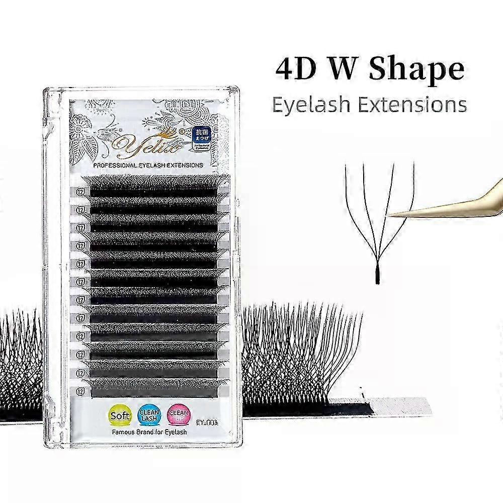 5D W Shape Eyelash Extensions Premade Volume Fans Natural Soft Automatic Flowering Lash Makeup Supplies