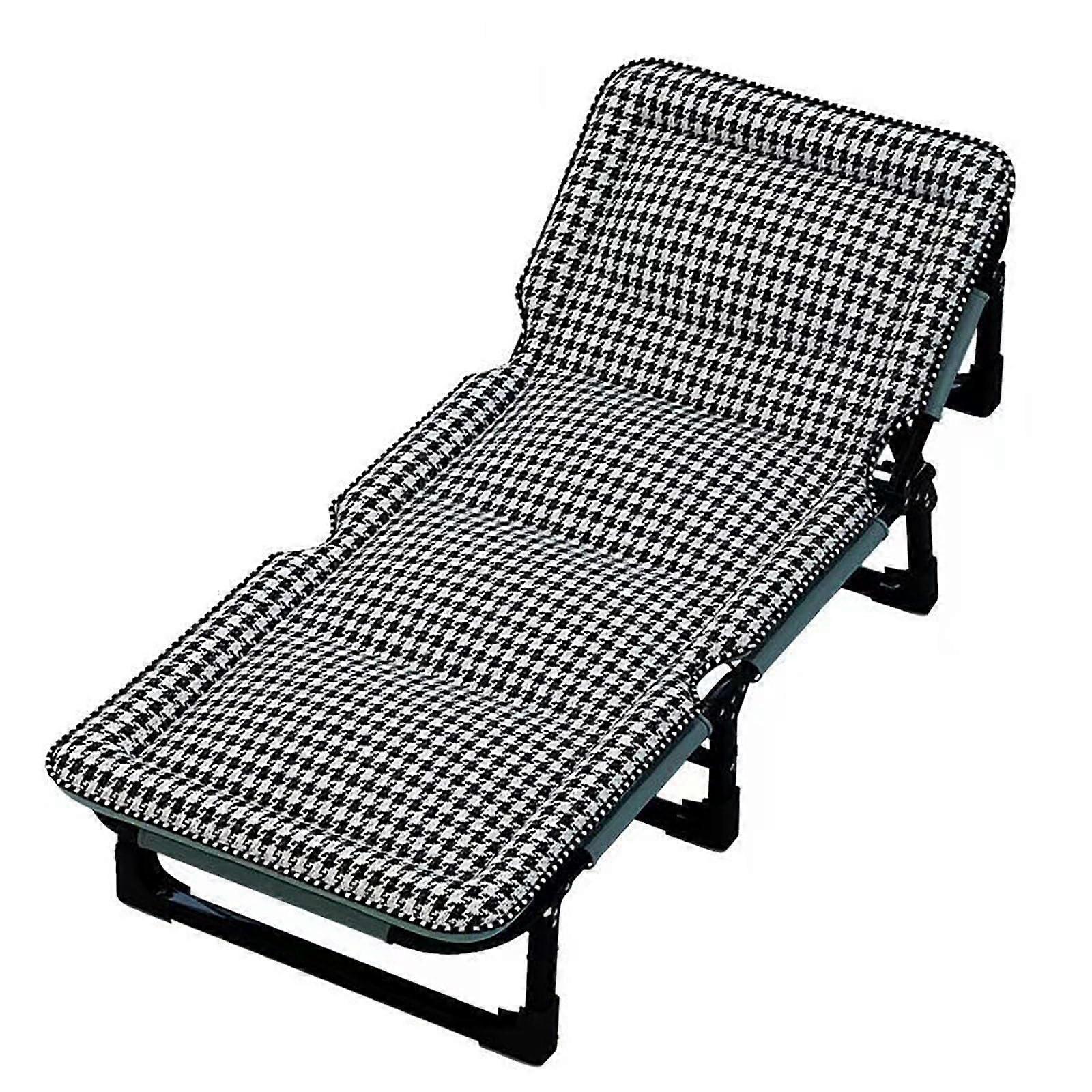 Foldable Bed, Adult Travel Cot, 4Level Adjustment of Backrest, Camping Bed for Camping, Home, Office, Load Capacity 200 kg (Small)