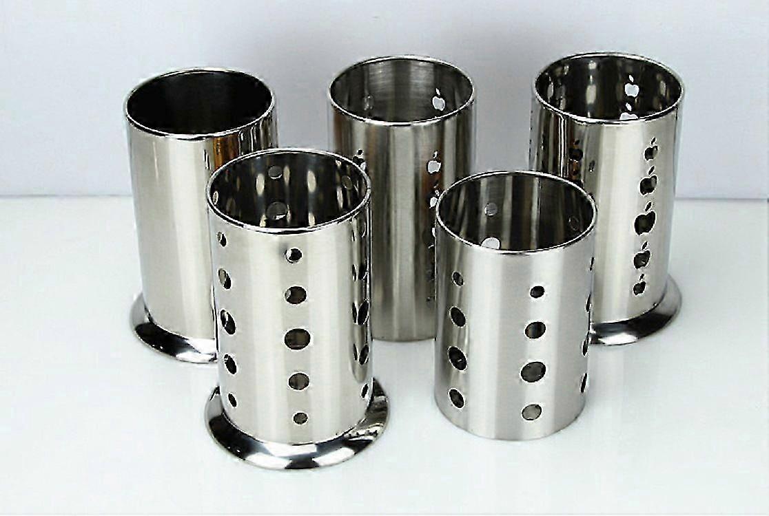 Non-magnetic stainless steel chopsticks holder with draining design for tableware storage