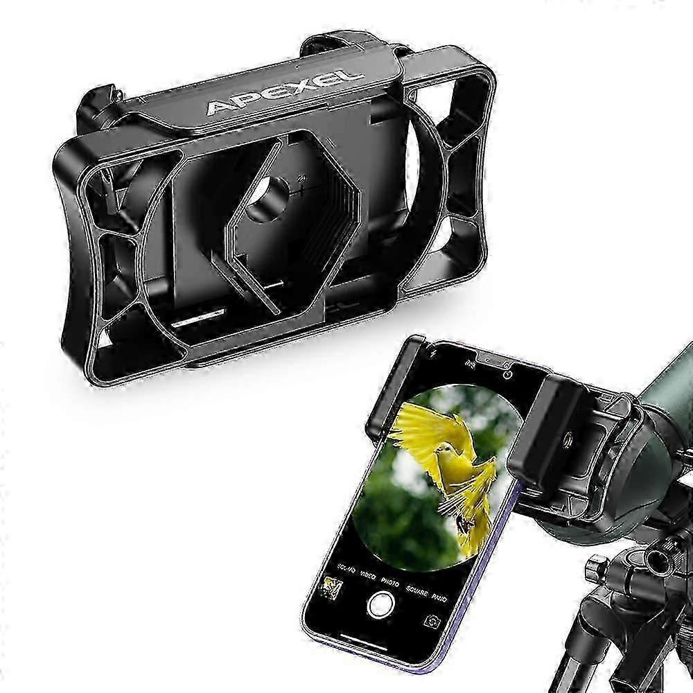 Mobile phone adapter suitable for binocular spotting scopes, telescopic adapter compatible