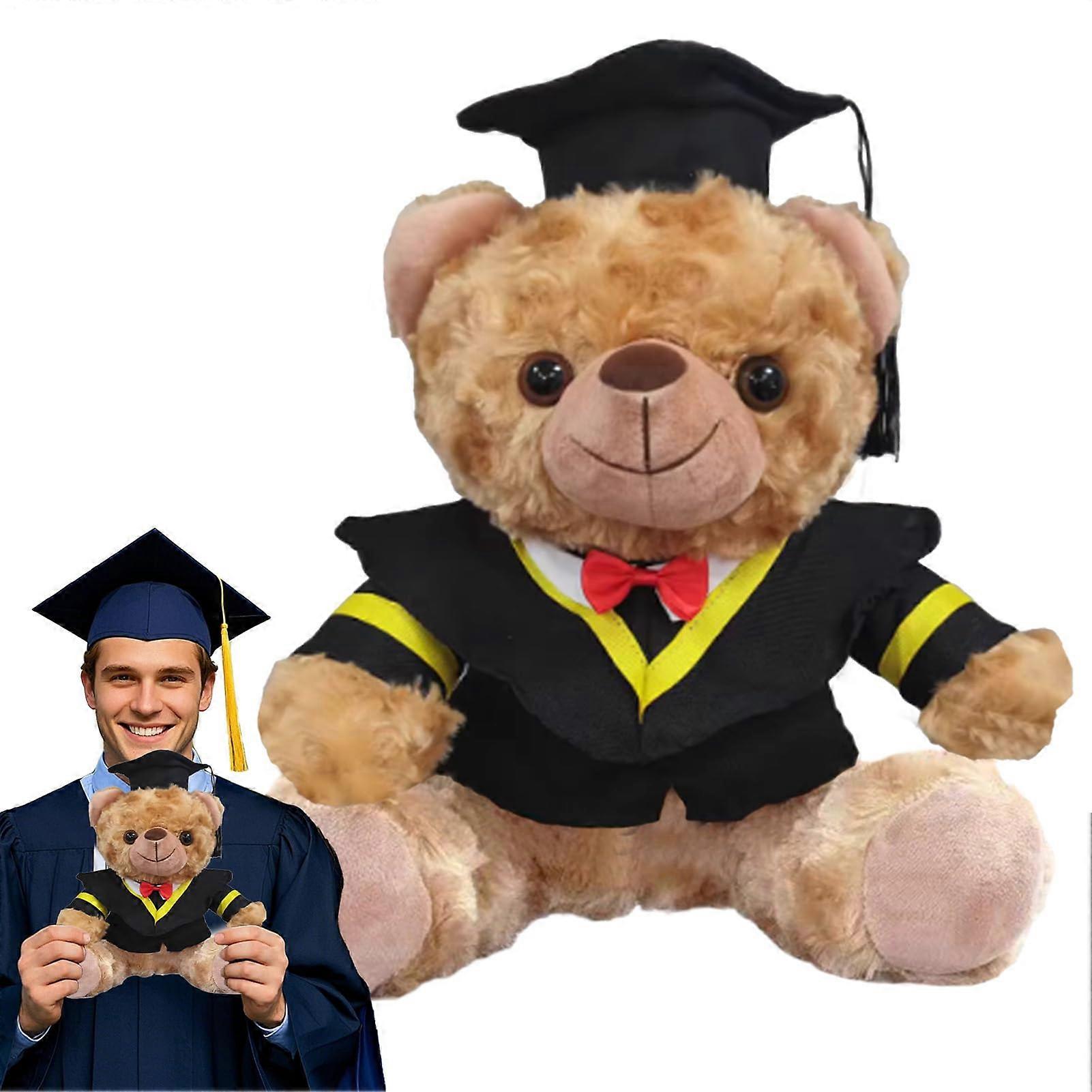Graduation Plush Toy, Cute Stuffed Animal for Graduating Class of Adorable Plush Bear with LED Lights