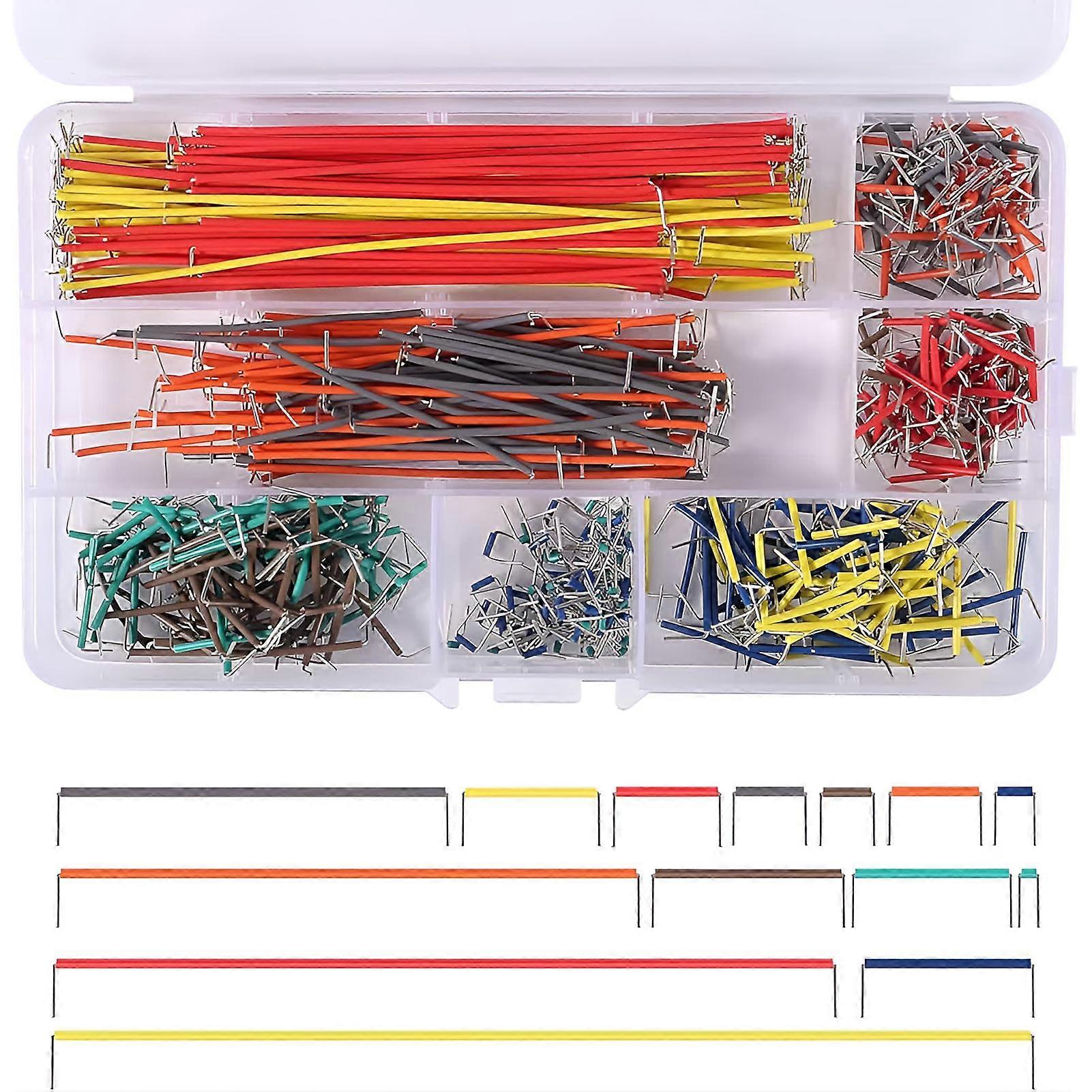 Breadboard Jumper Wire Set, Jumper Cable Kit, 14 Lengths in Plastic Box