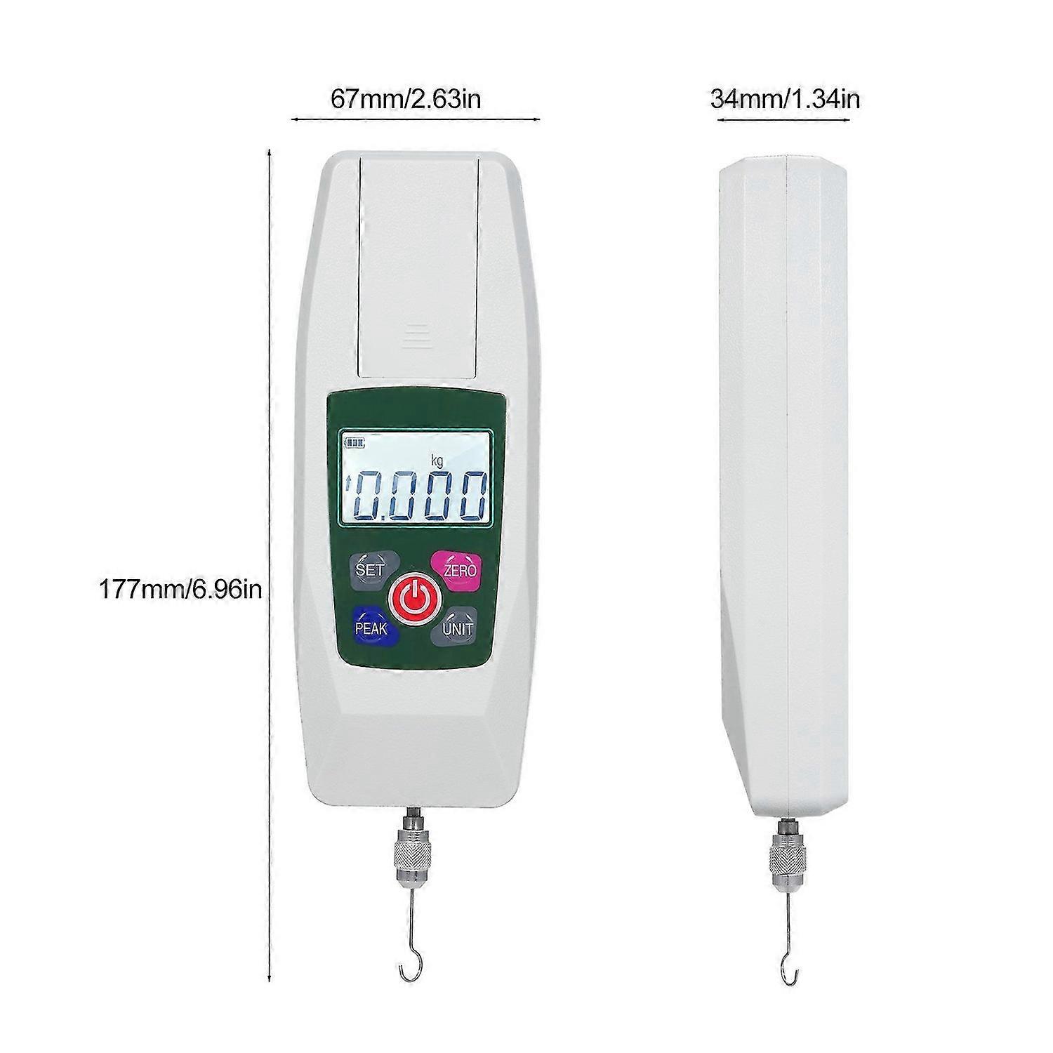 Digital Force Gauge Automatic Shutdown Push and Pull Meter Dynamometer Tension Pressure Tester 500N/50kg