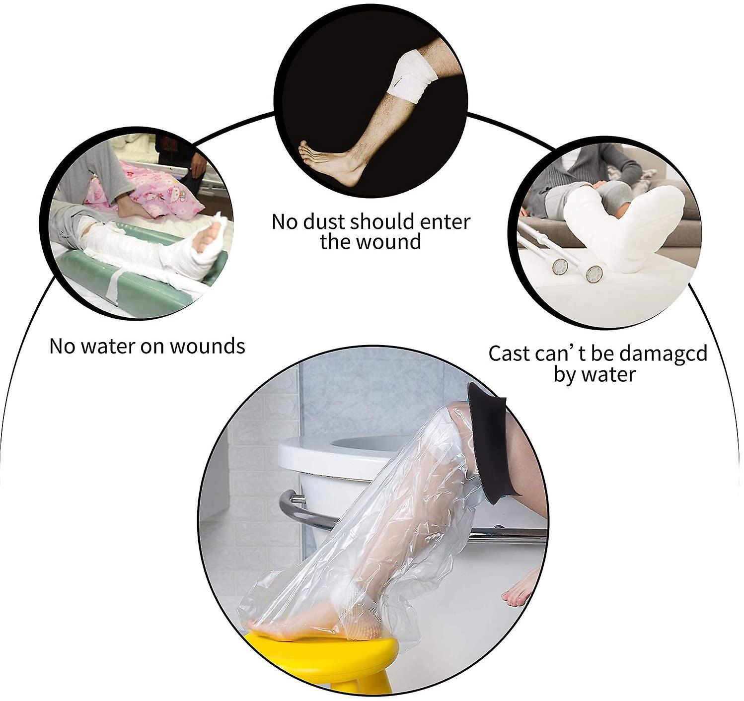 Waterproof Leg Cast Cover For Shower And Bath,leg Shower Protector