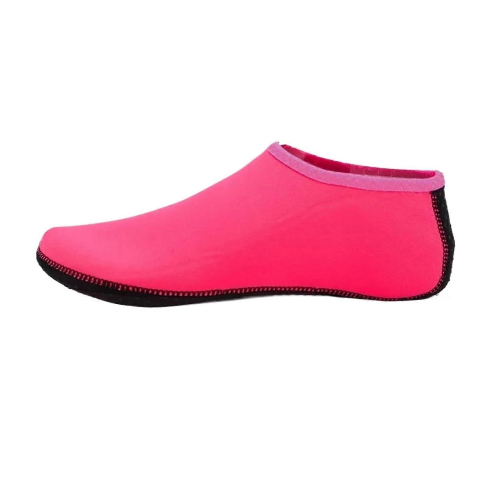 Strand Socken Unisex Aqua Schwimm- und Tauchsocken für Strand Surfen, Rutschfeste Sneaker Socken, Rose Red, Größe L
