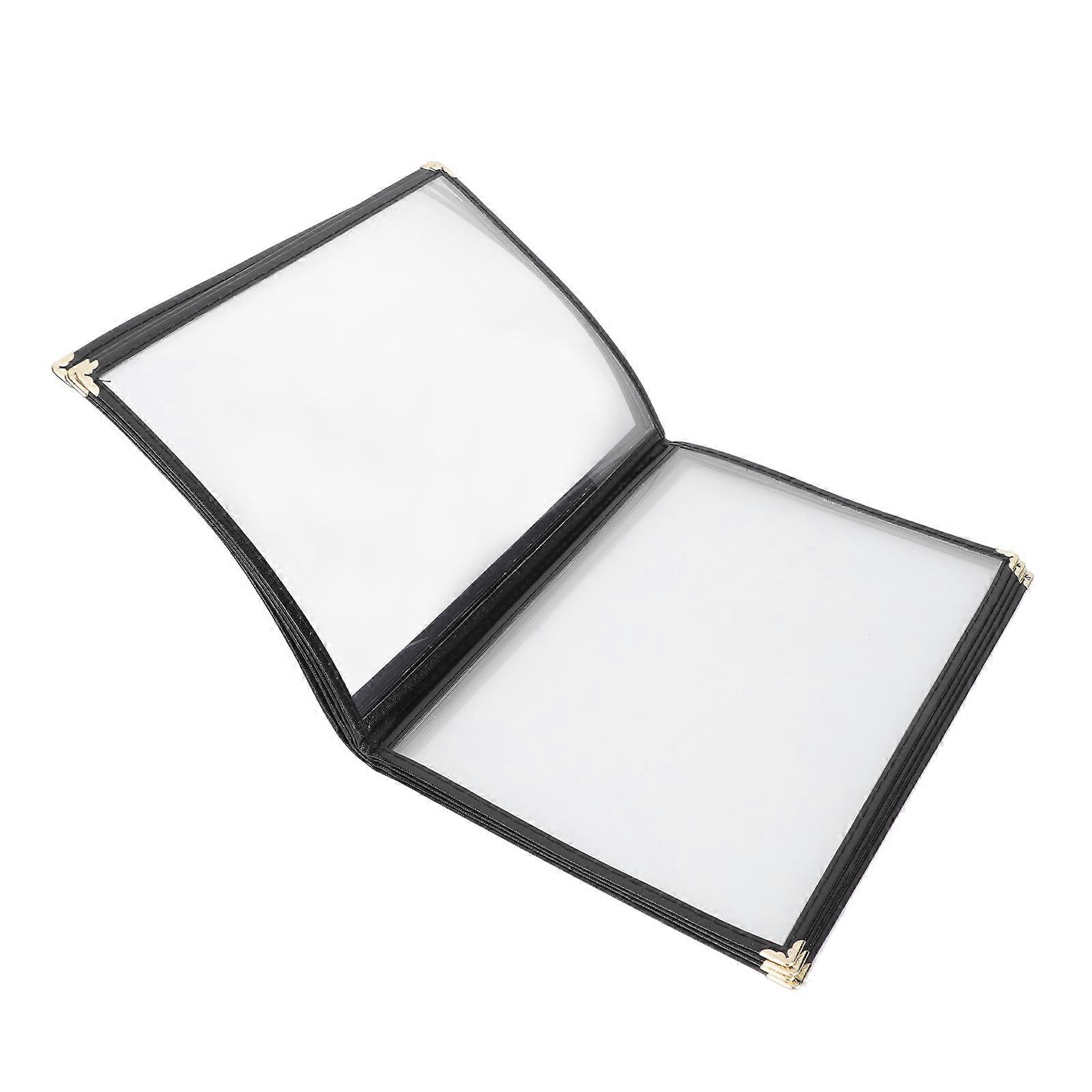 Waterproof Transparent Restaurant Menu Cover Recipe Book Protector 1 Set
