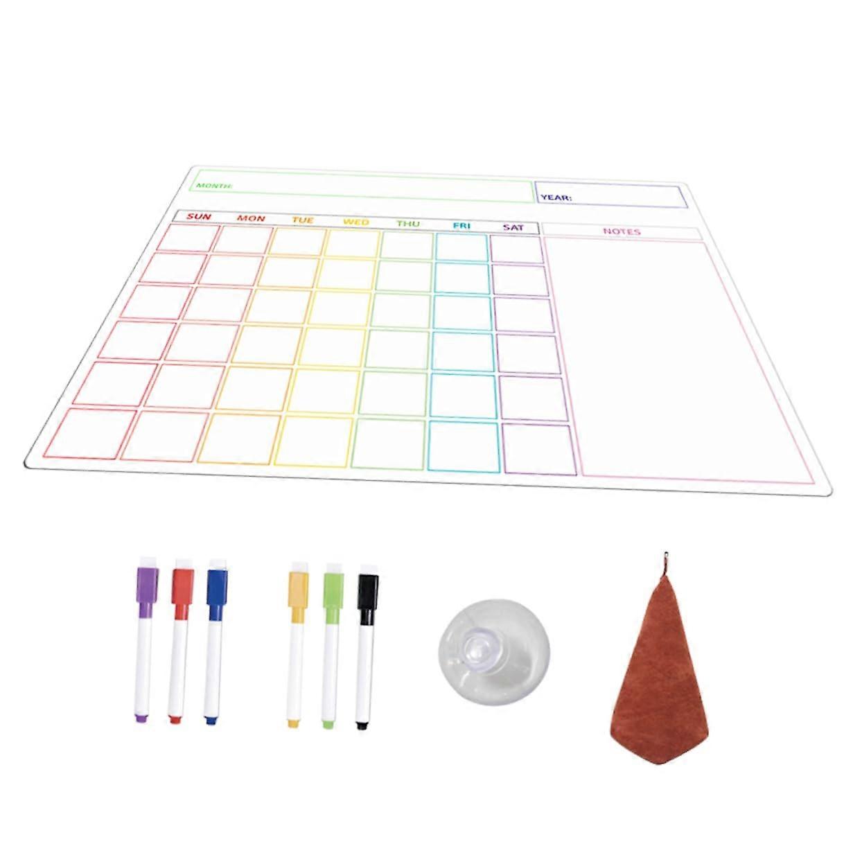 Magnetic Whiteboard Desktop Weekly And Monthly Planner Small Dry-Erase Memo Board Erasable Daily Planner