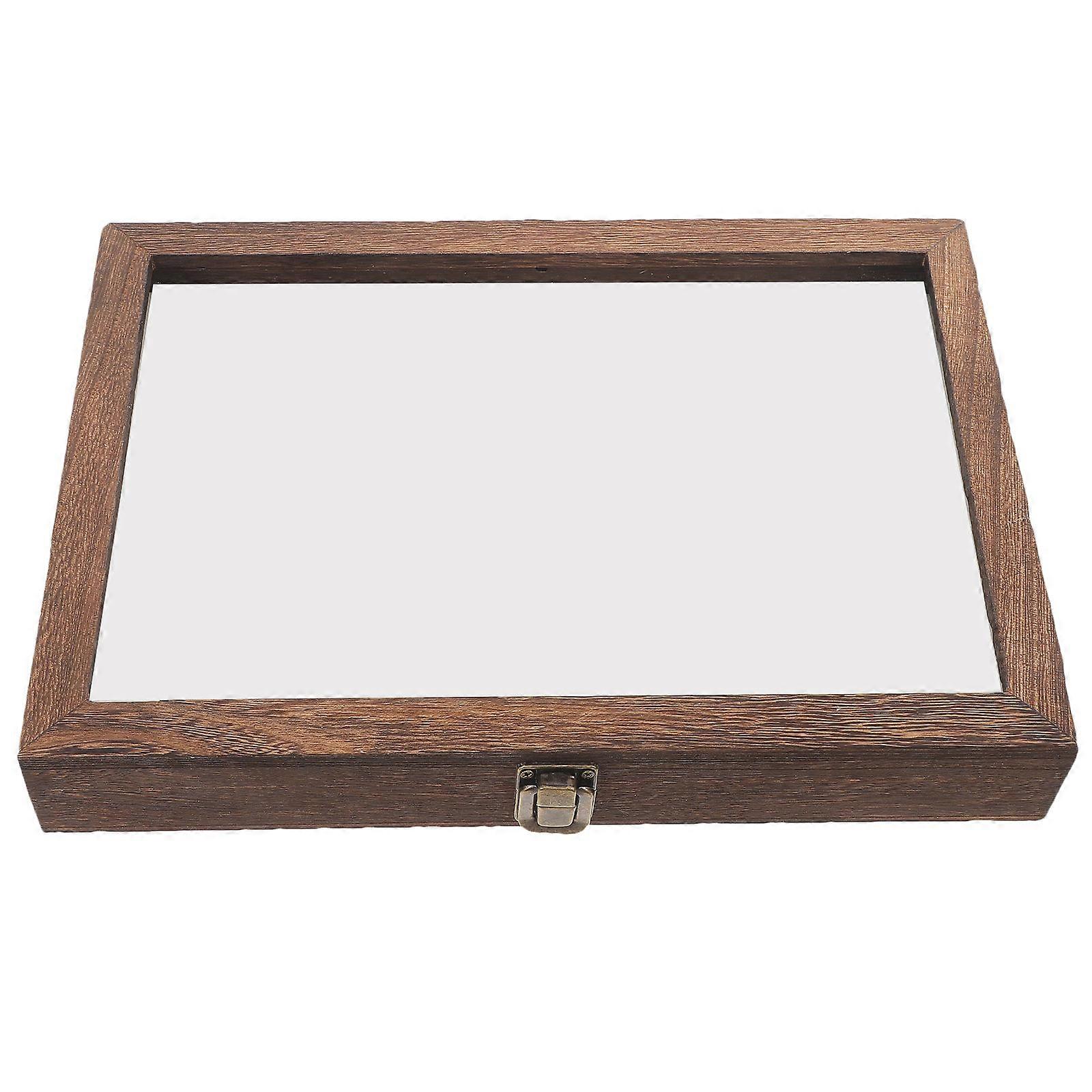 Wooden Specimen Storage Box for Display and Organization Synthetic Material Assorted Color