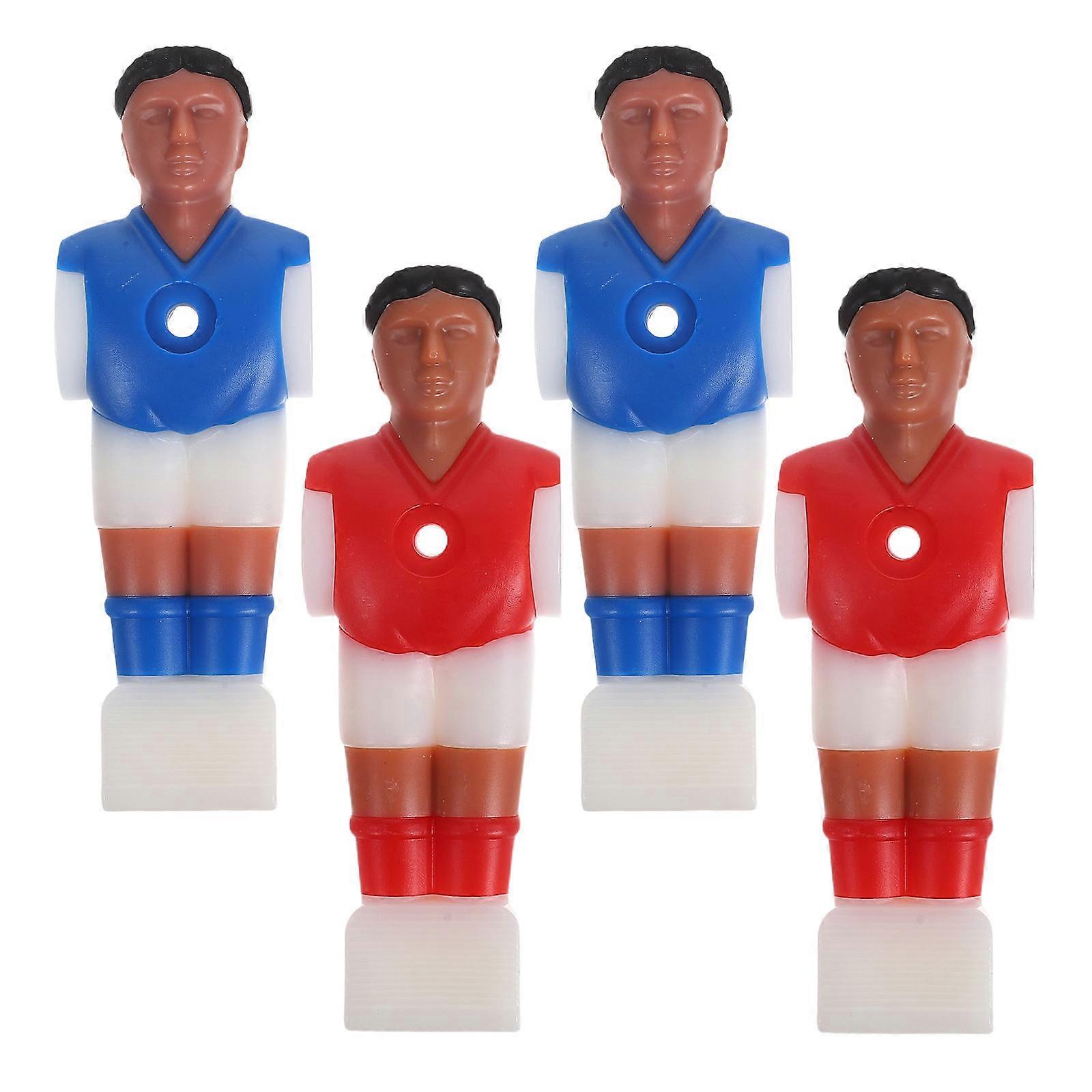 4pcs Football Player Replacement Parts for Table Football Durable Plastic Soccer Figures for Easy Installation and Play