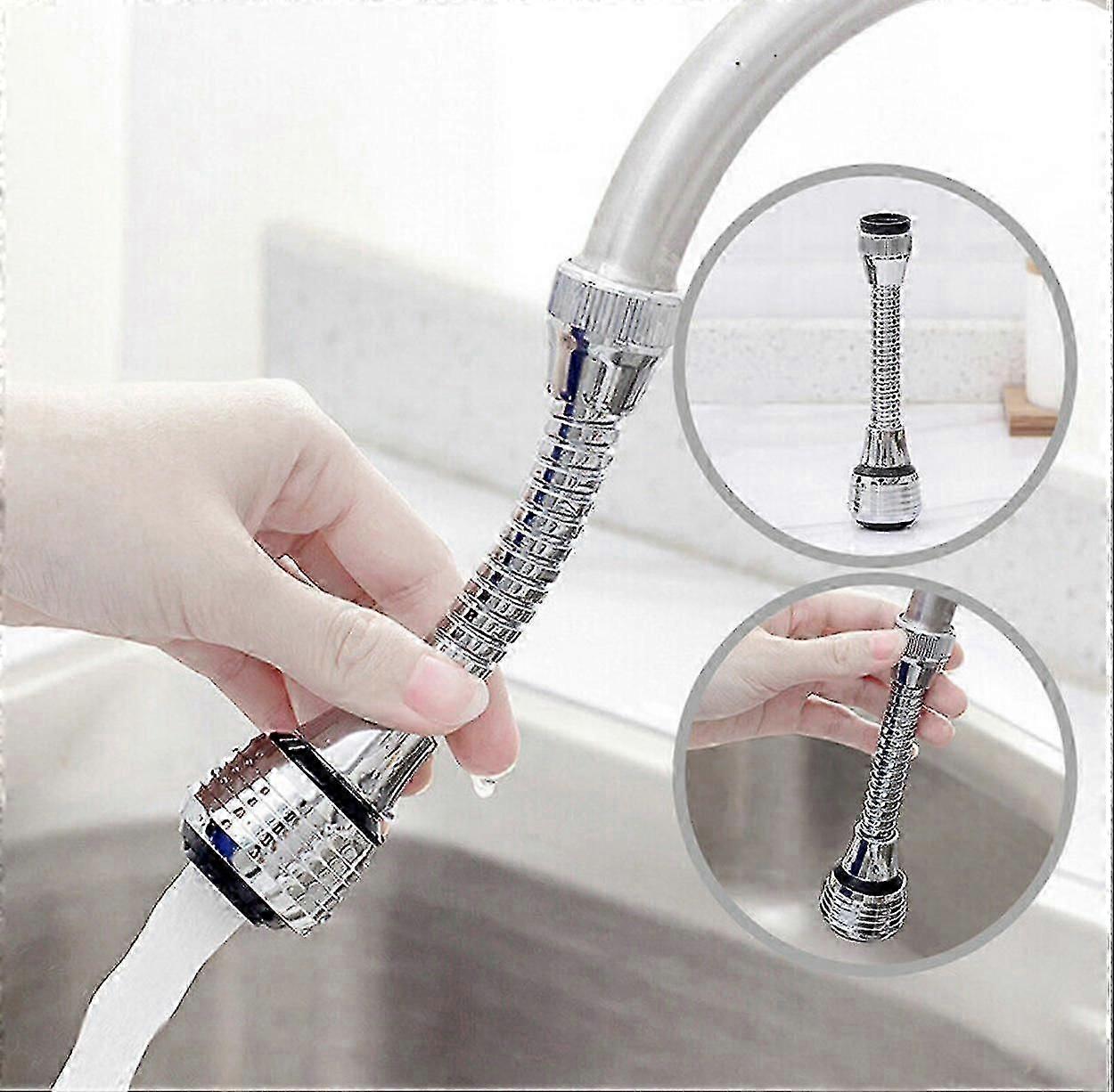 Flexible Nozzle for Faucet - 360 Rotary Kitchen Faucet Adapter
