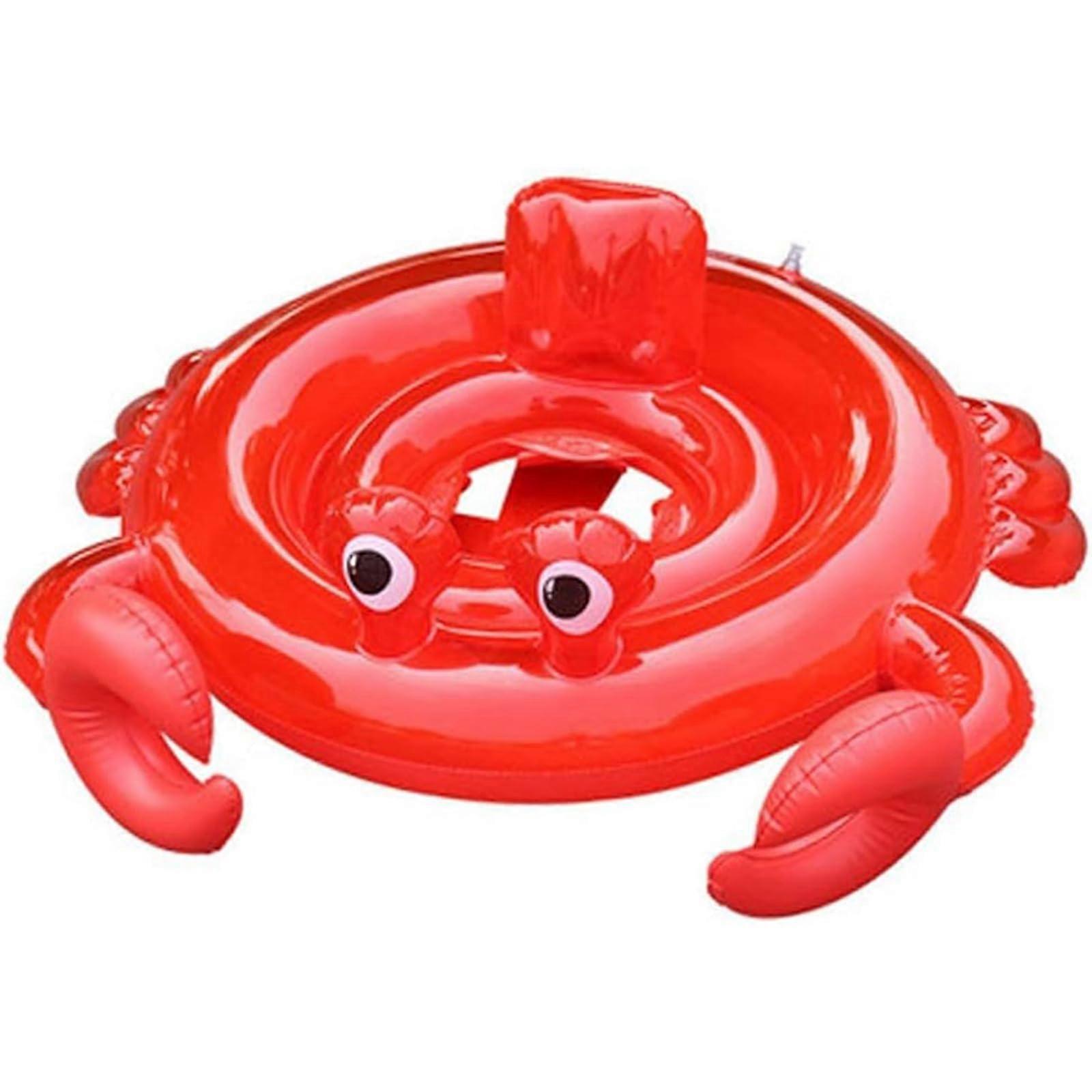 Swimming floating sweet crab baby inflatable seat red swimming ring toy