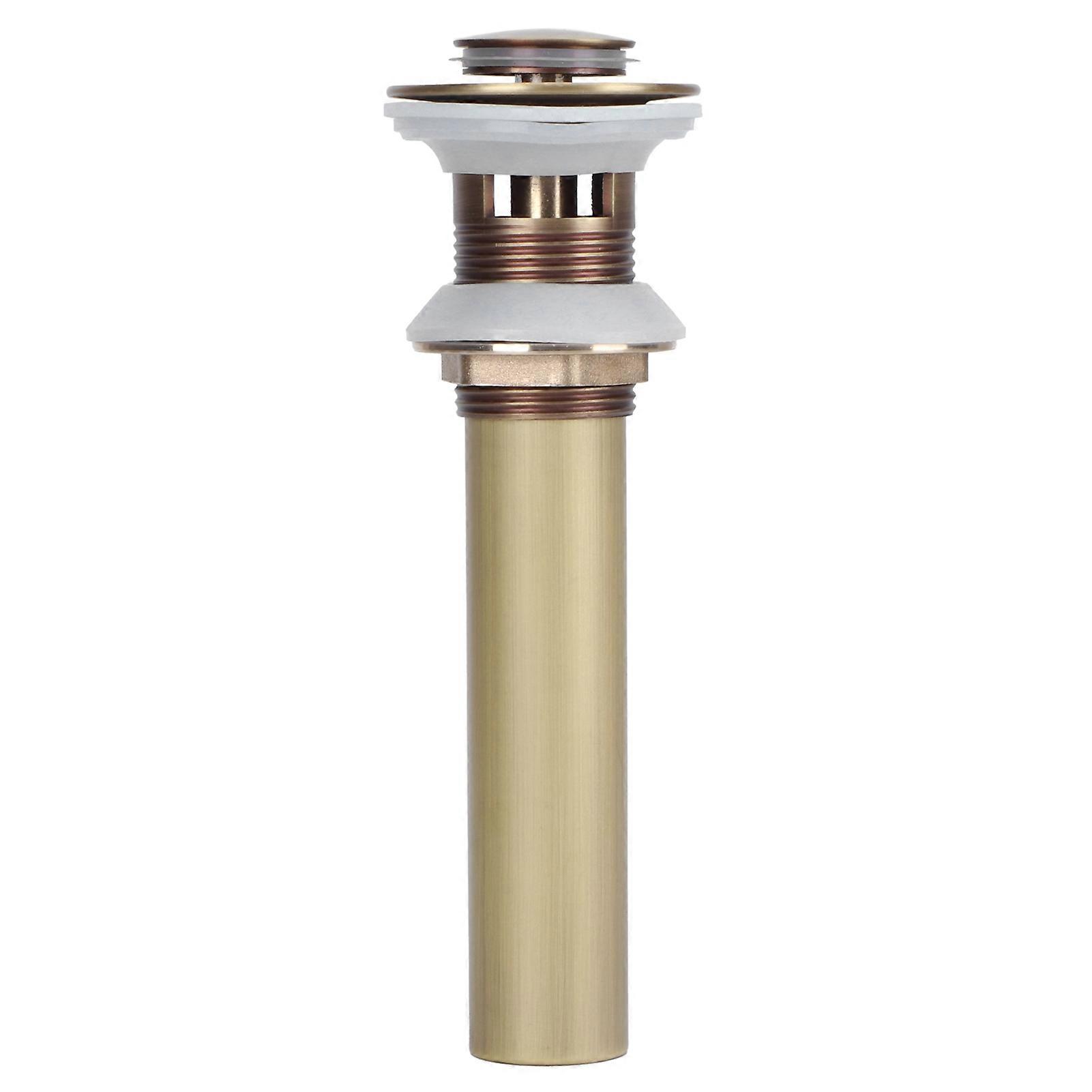 Brass Basin Sink Drain without Overflow Kitchen Bathroom Draining Stopper Accessories