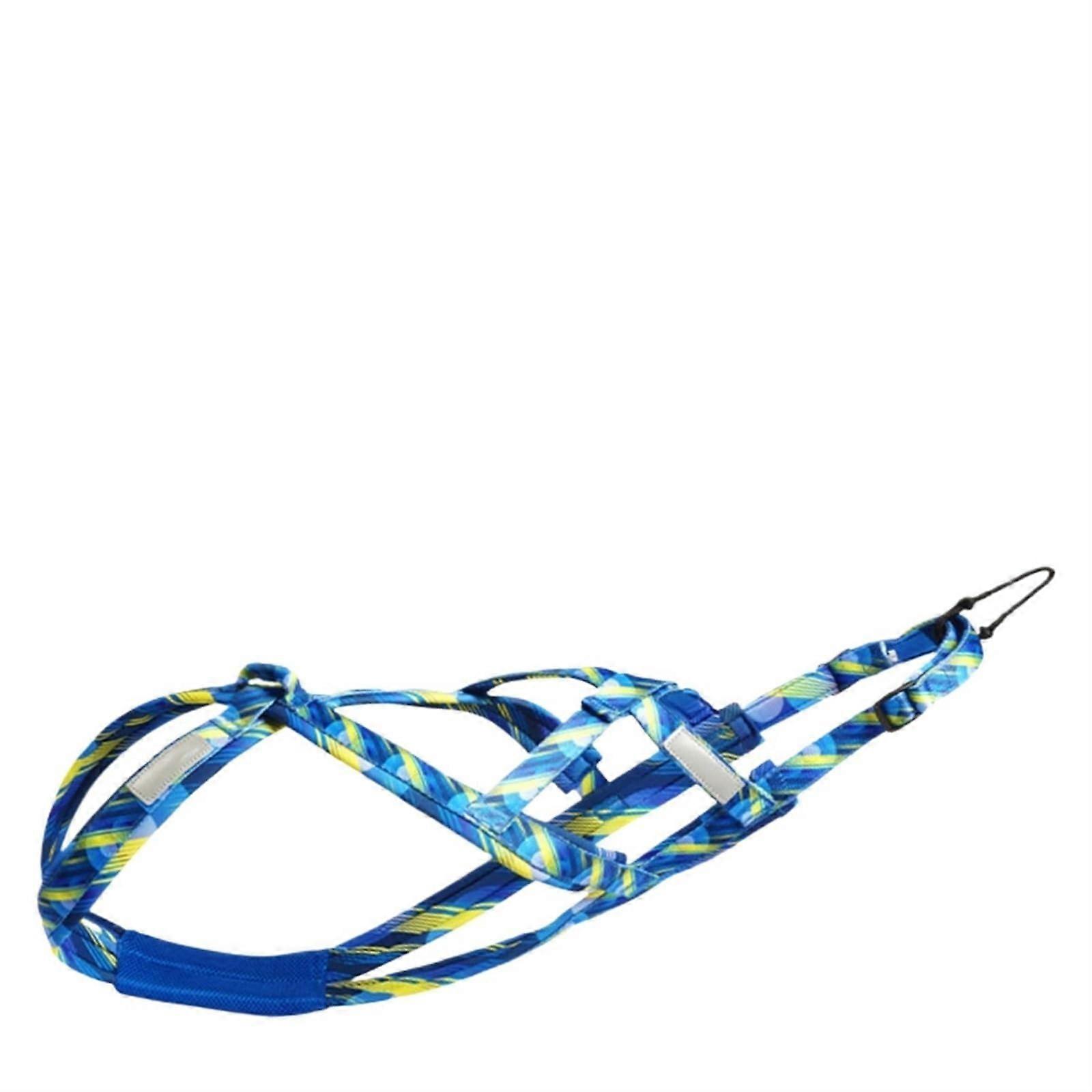 Dog Pull Harness X Back Sledge Harness for Medium and Large Dogs, Bikejoring Exercise, Durable Blue Design, Size Medium