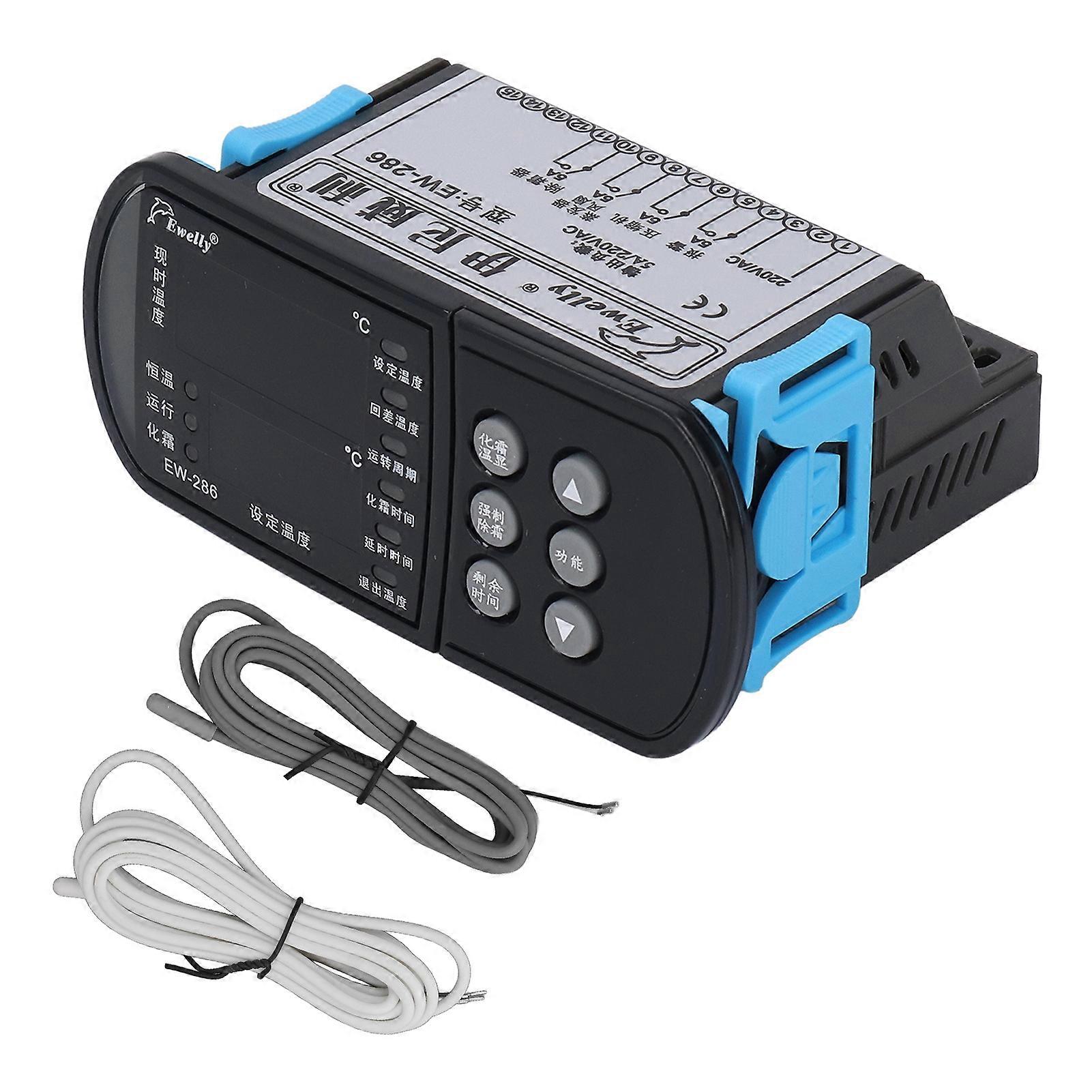 Temperature Controller Digital Thermoregulator Heating Cooling Switch with Alarm Probe AC220V