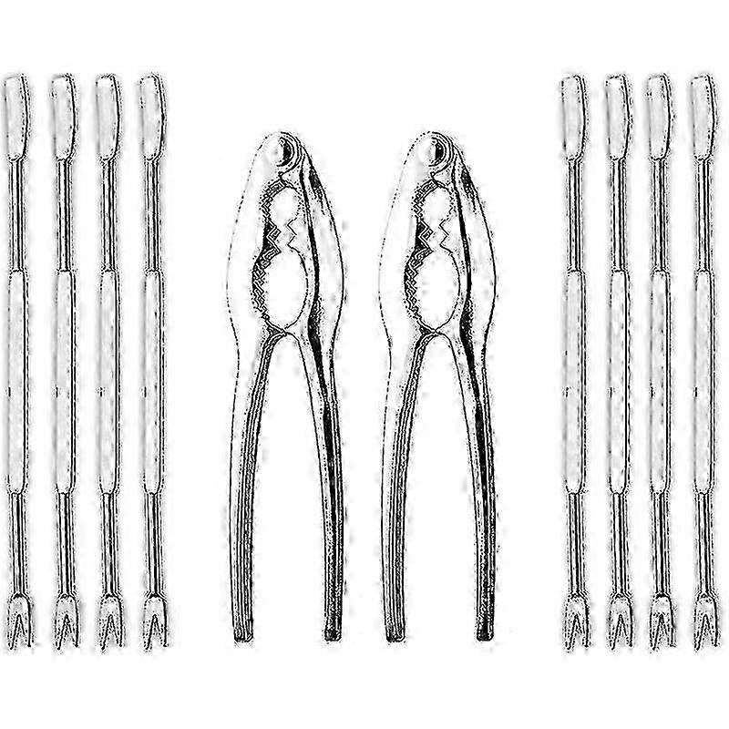 10-Piece Seafood Tools Set with Nut Crackers & Openers - Essential Shellfish and Crab Tool Kit for Easy Enjoyment