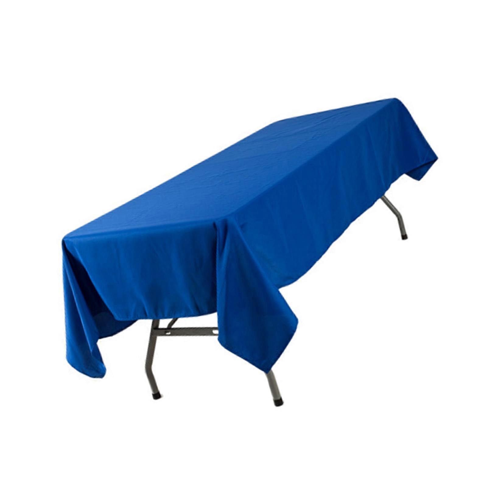 Nappe rectangulaire à séchage rapide Nappe de table en polyester de qualité supérieure Couleur bleue pour les configurations de meubles de salle à manger intérieures et extérieures Multicolore