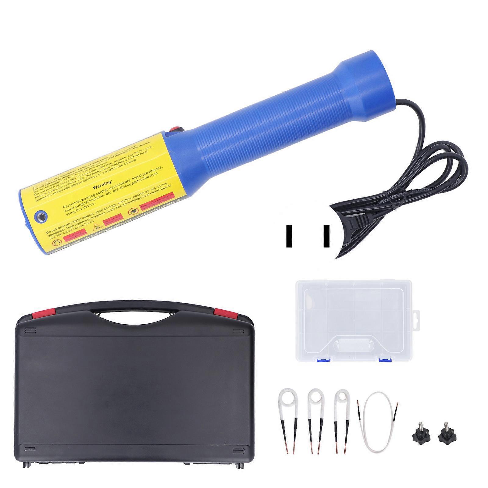 1500W Electromagnetic Induction Heater Kit 3mm Brass Core Handheld Flameless Rusty Screw Nut Removal Tool with LED US Plug 110V 15A
