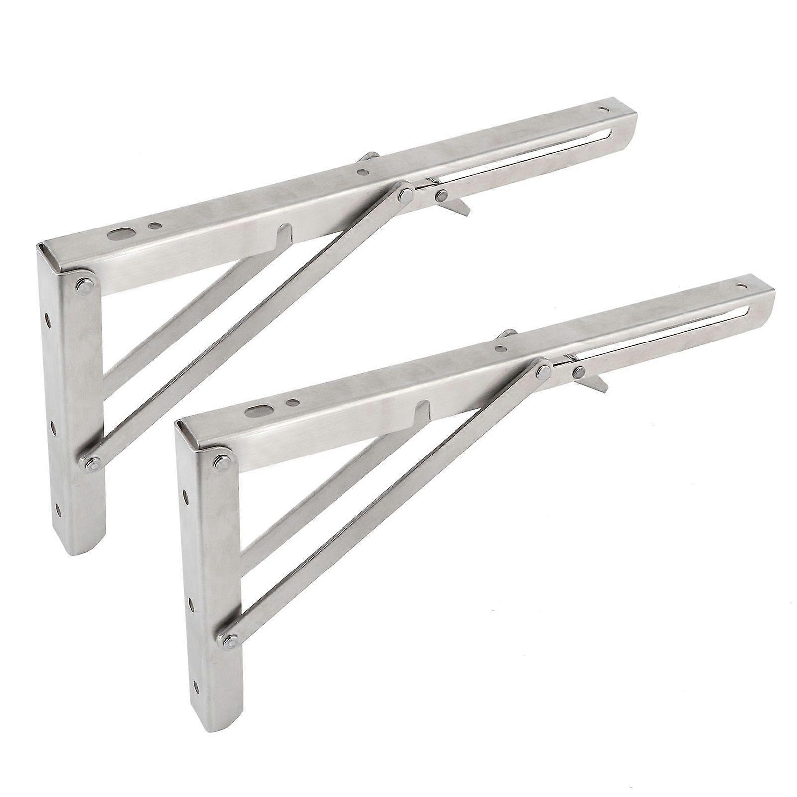 12in Foldable Shelf Bracket 330lb Capacity Triangular Support for Table Bench Garage