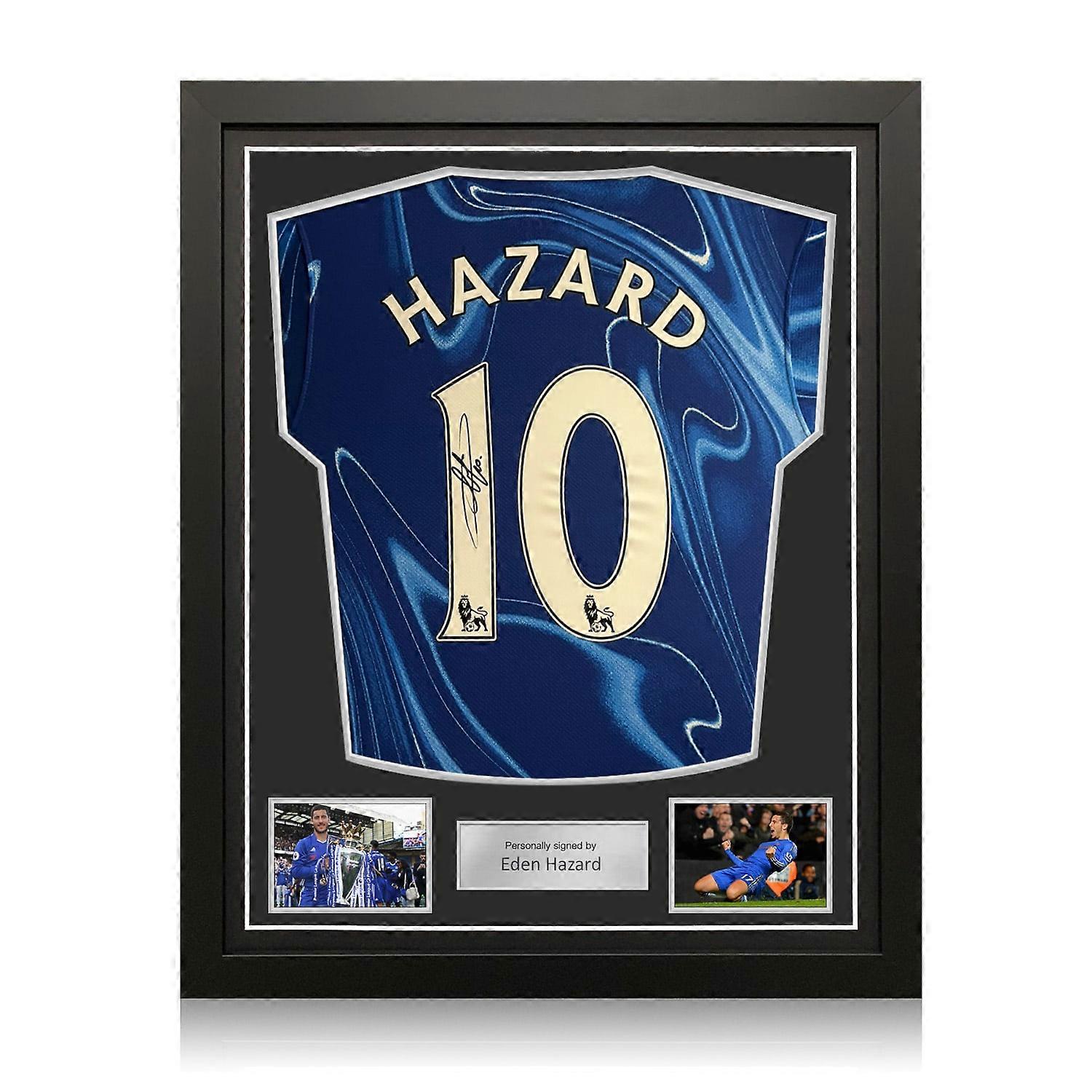 Eden Hazard Signed Chelsea 2024-25 Football Shirt. Standard Frame