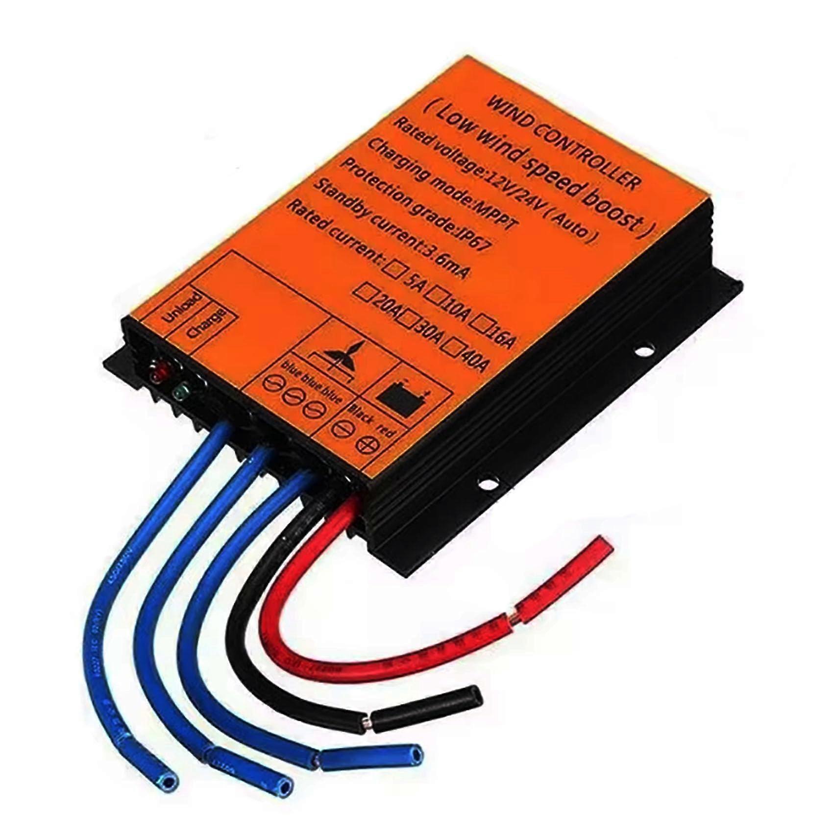 220V Wind Turbine Charge Controller, 12V/24V/48V 3000W MPPT PWM Regulator, 16A IP67 Waterproof