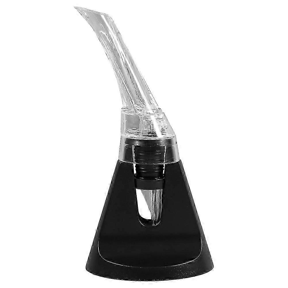 1Pc Acrylic Red Wine Bottle Aerator Pourer Spout & Decanter - Quick Aerating Tool with Holder for Perfect Wine Taste