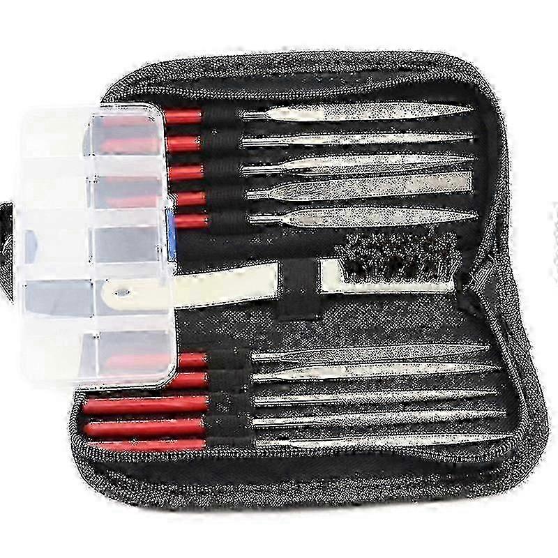 AURA Diamond Needle File Set For Sharpening, Sickle Hand Tool With Diamond Grit