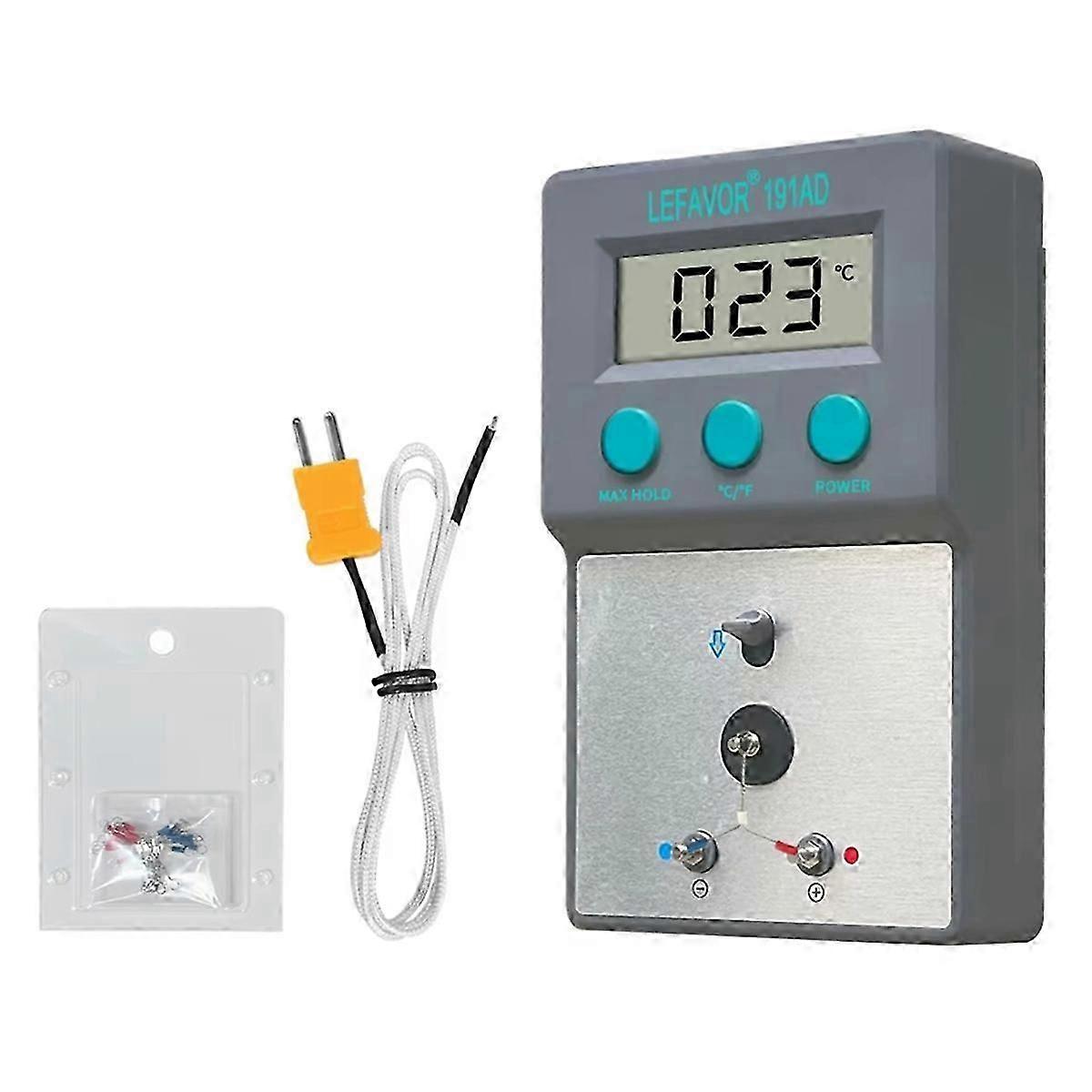 LF191AD Soldering Iron Tip Thermometer Tester 0-800 C with 5 X Lead Free Sensor K Type Thermocouple