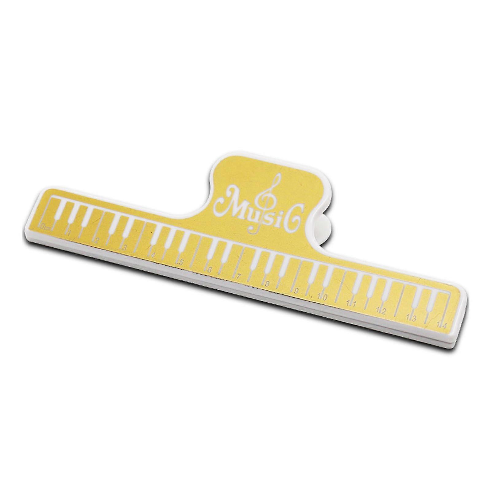 Piano Key Pattern Music Score Fixed Clips Piano Note Holder Plastic Music Book Clip Page Paper Clamp Easy to Use Gold