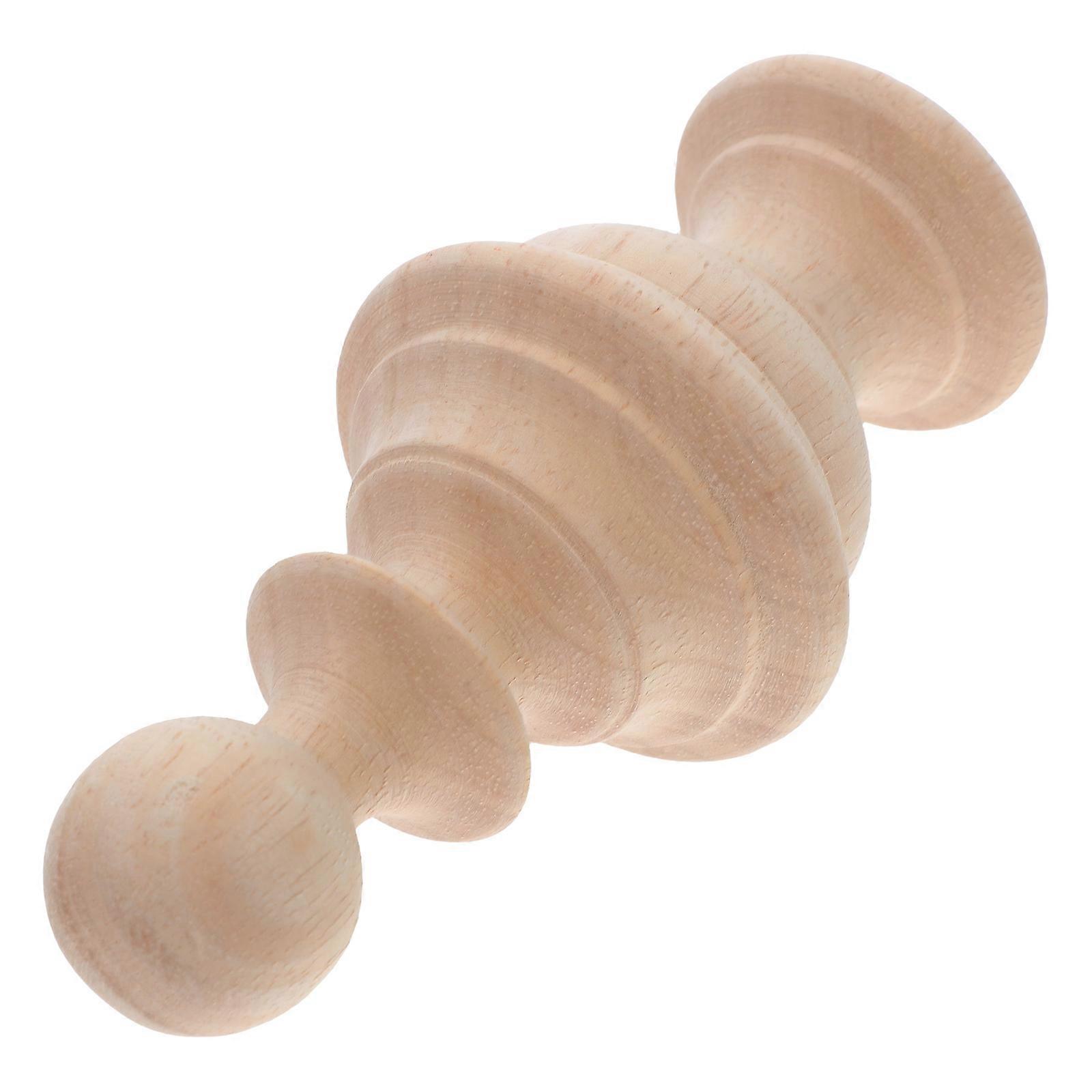 Wooden Ball Finials Unfinished Carved Post Caps for DIY Crafts Decorative Toppers for Staircases Curtain Rods Bedposts Natural Wood Texture Home Decor