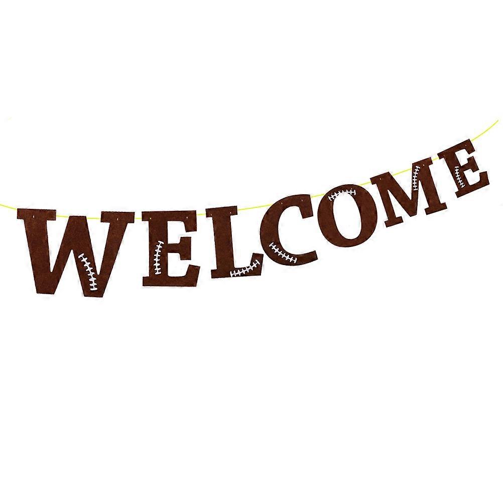 קישוט מסיבת יום הולדת יצירתי קבלת פנים באנר למשוך דגל לחגיגת חג הפסחא צבע קפה 1 סט