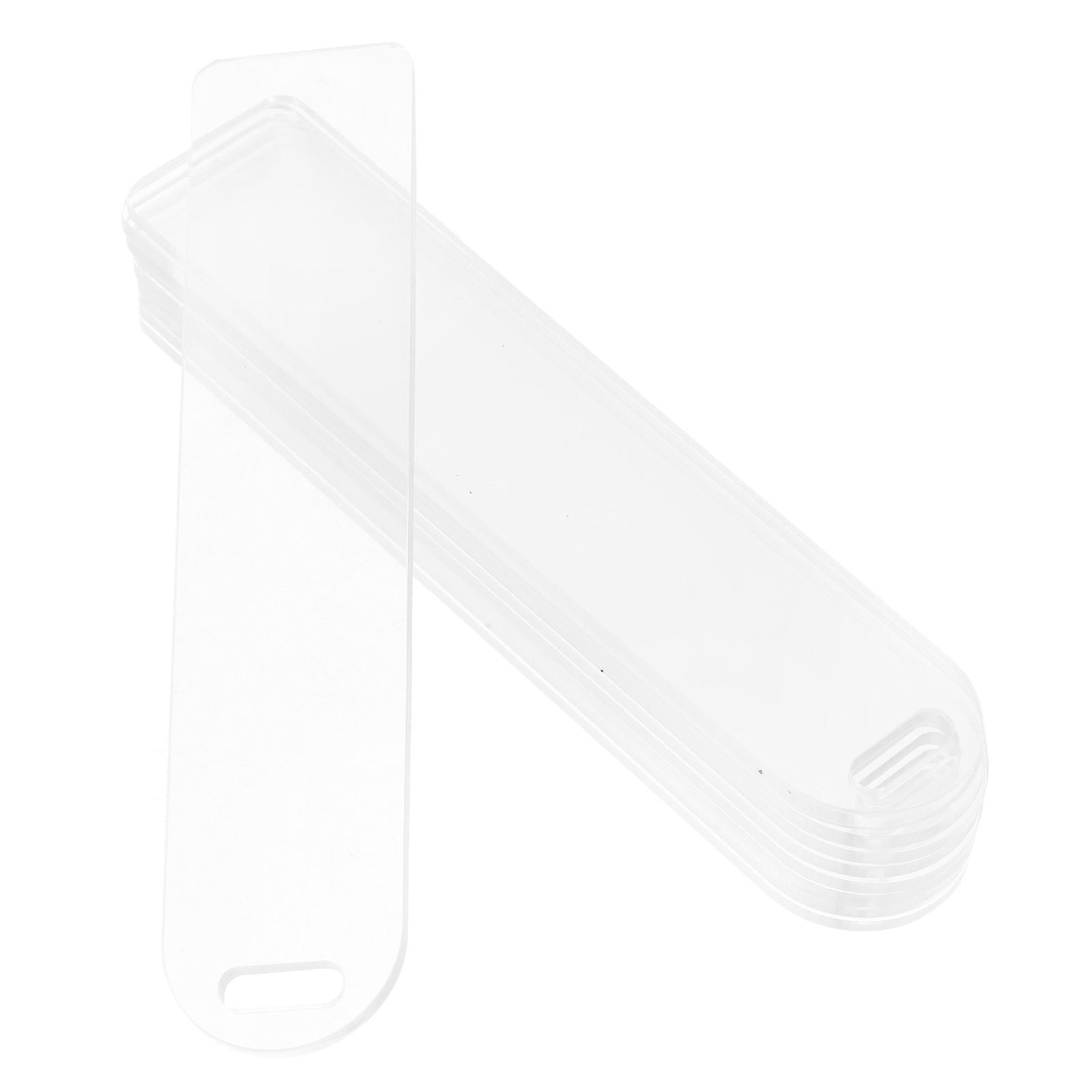 DIY Clear Acrylic Bookmarks for Reading Bulk Transparent Blank Page Marks Craft Gifts Suitable for Decoration 10PCS