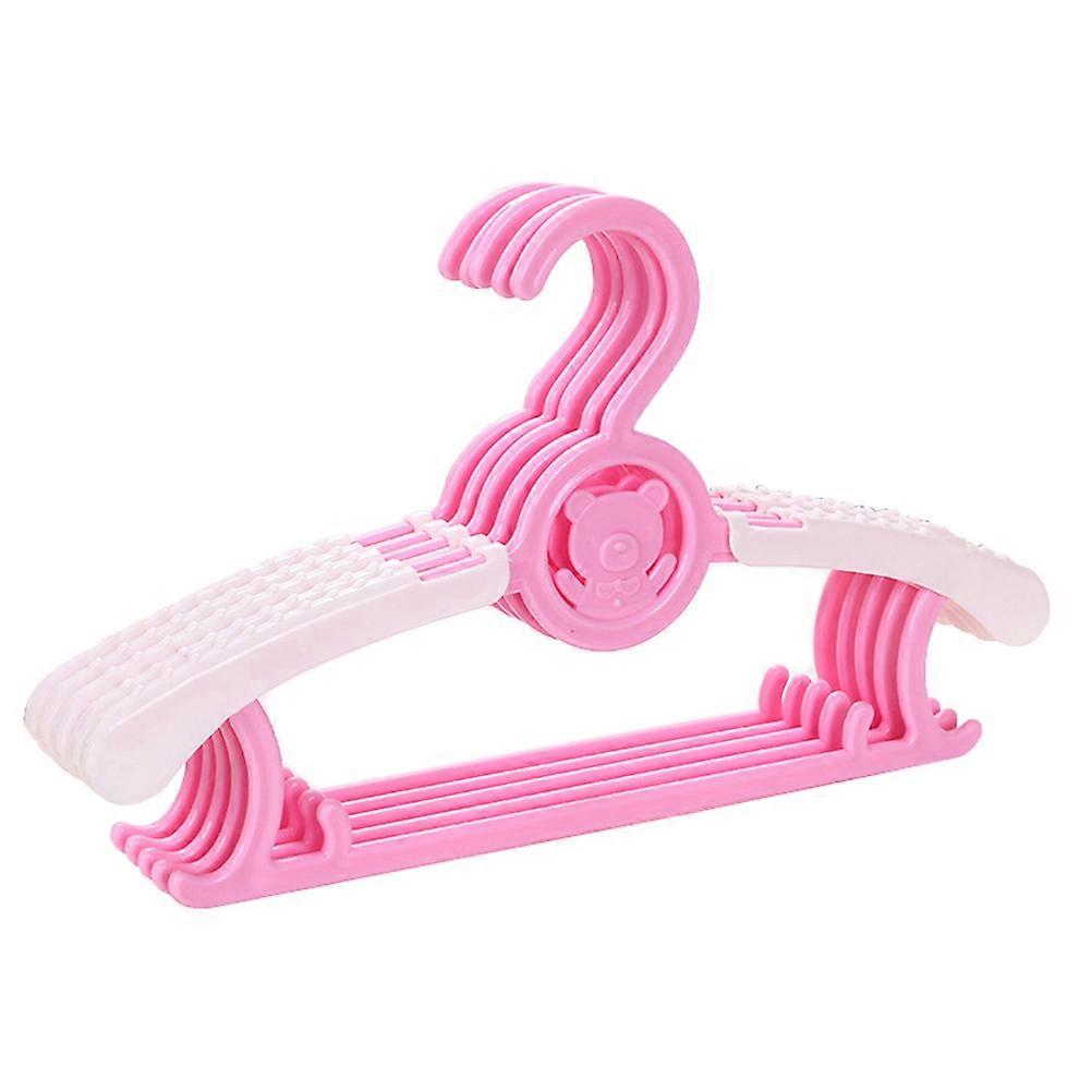 Assorted Color Kids Clothes Hangers Cartoon Bear Design PP Material Skid Resistance 20 Pieces