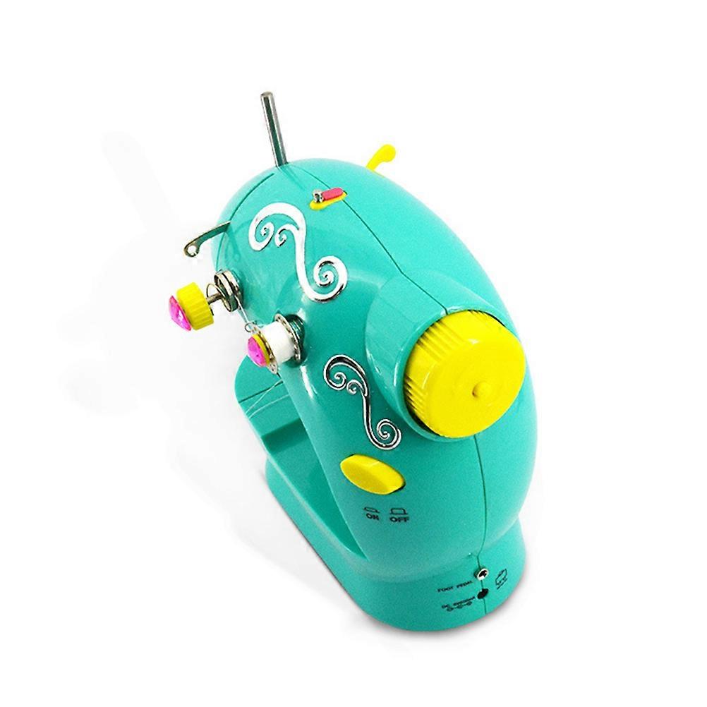 Mini Sewing Machine For Kids Green Portable Free-Arm Household Crafting Mending 17.5x9x21cm Line 1Pack