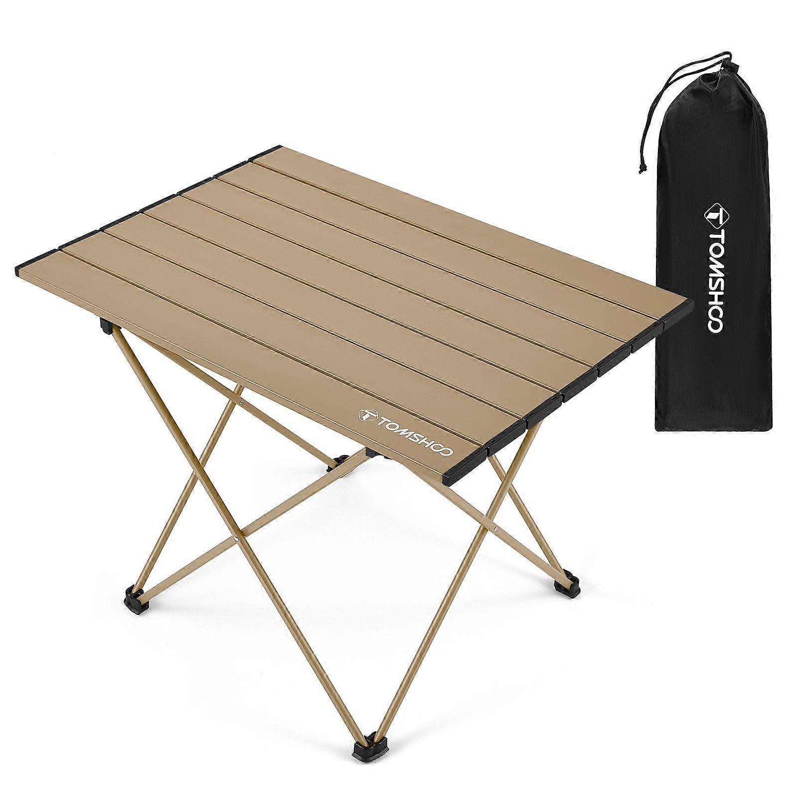 TOMSHOO طاولة التخييم القابلة للطي المحمولة خفيفة الوزن الألومنيوم التخييم الجدول لحقائب الظهر في الهواء الطلق الطبخ نزهات الشواء