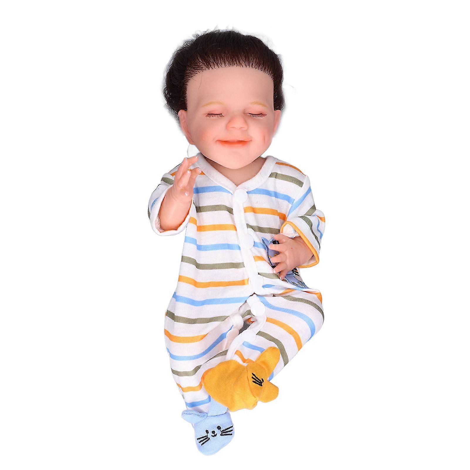 本物そっくりのベビードール12インチソフトシリコン新生児人形服付き哺乳瓶子供ToyGirl人形