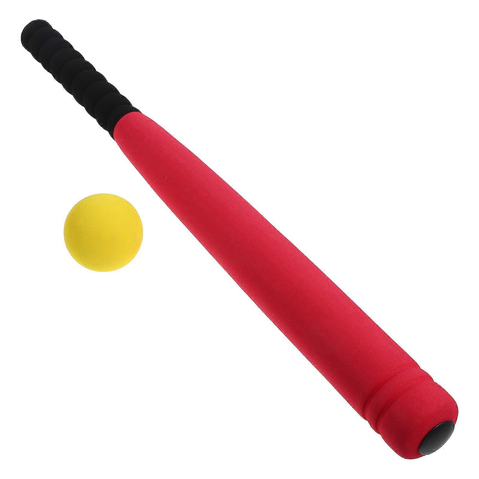 Red Foam baseball Bat with Soft Ball for Kids Safe .5 inch Bat 2.3 inch Ball