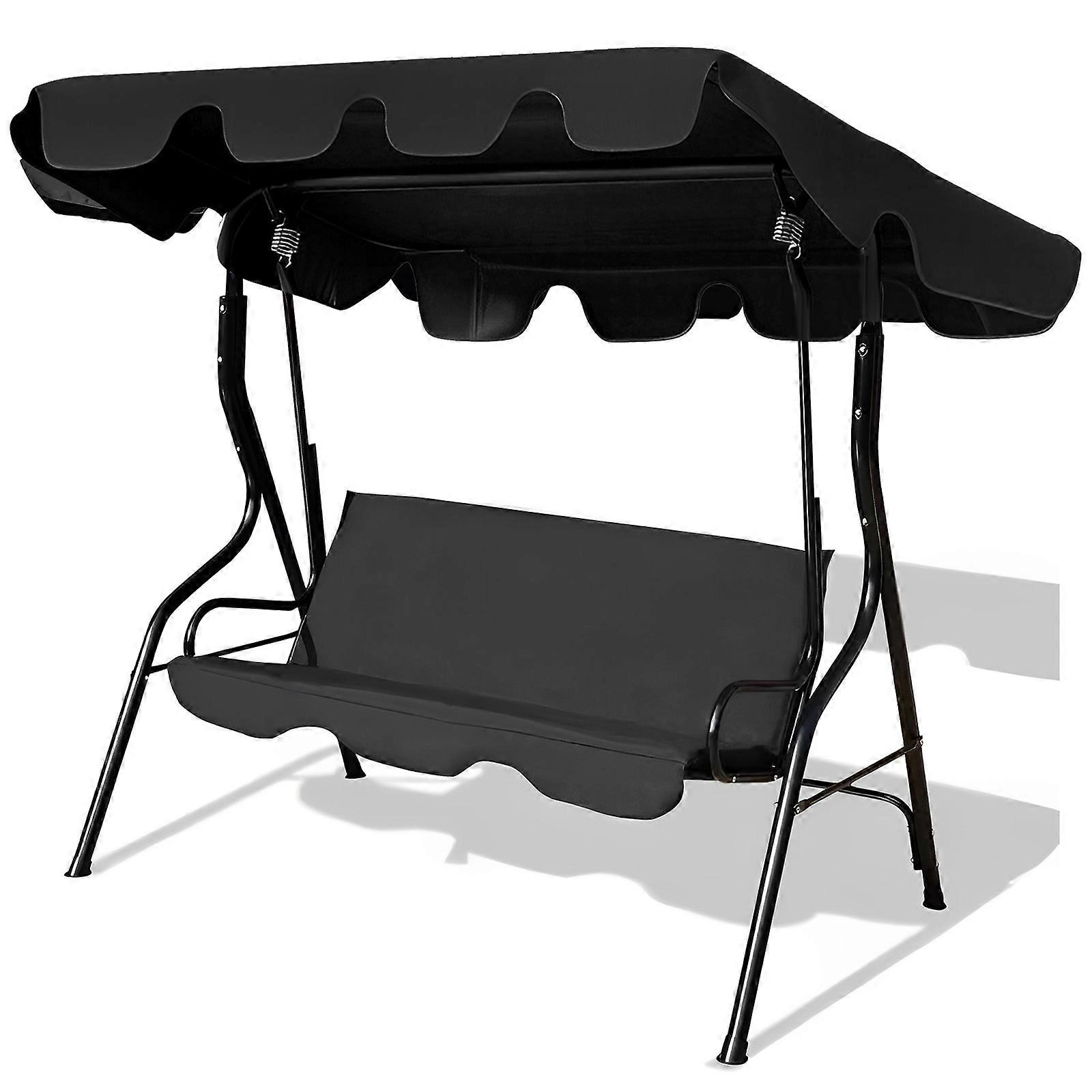 420D Oxford Fabric Replaceable Canopy for Swing Black