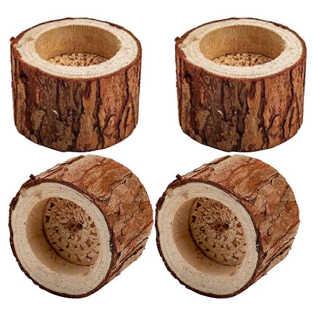 Simple Natural Wood Tealight Holder Ideal For Enhancing Decorative Candles In Parties Weddings And Themed Events