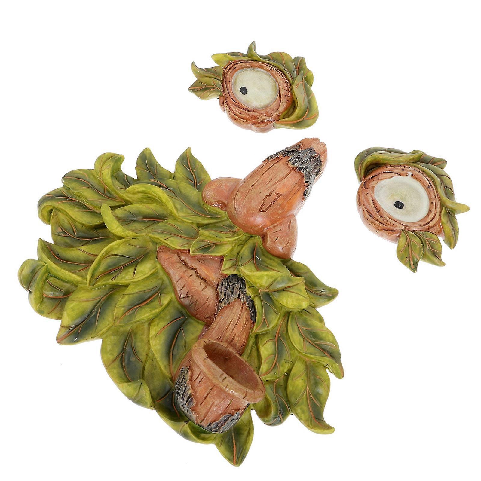 Unique Tree Face Resin Pendant Hanging Decor Durable Outdoor Garden Ornament for Halloween & Christmas, Adds Charm to Outdoor Spaces