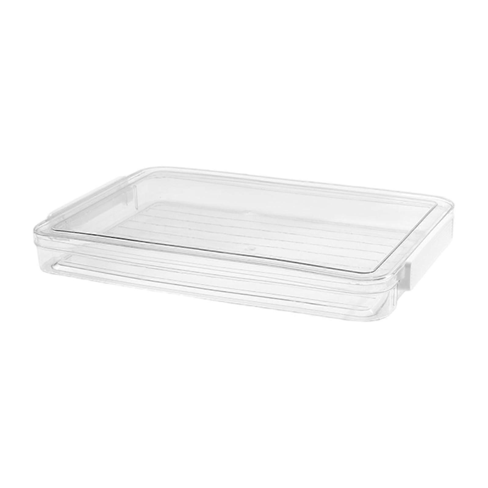 Transparent Document Organizer, Clear Plastic, Stackable File Box, Portable Letter Size Document Storage, A4 Compatible