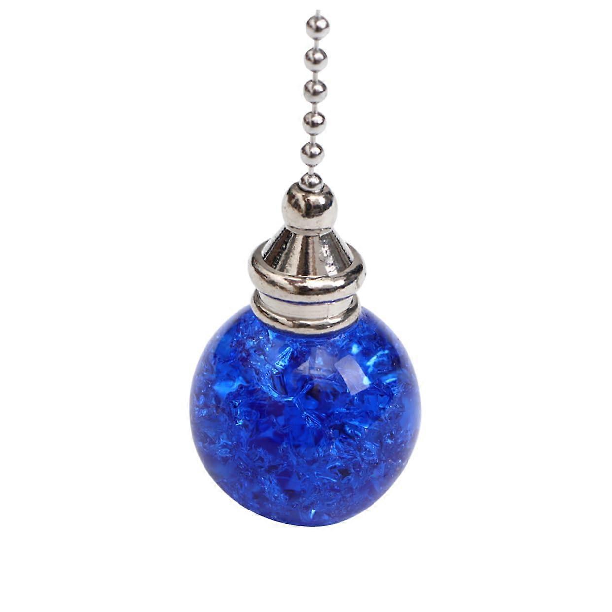 Crystal pull chain for ceiling fans, home decoration, fan lamp pull chain connector, chandelier hanging pulls for living room, blue, 55x3x3cm