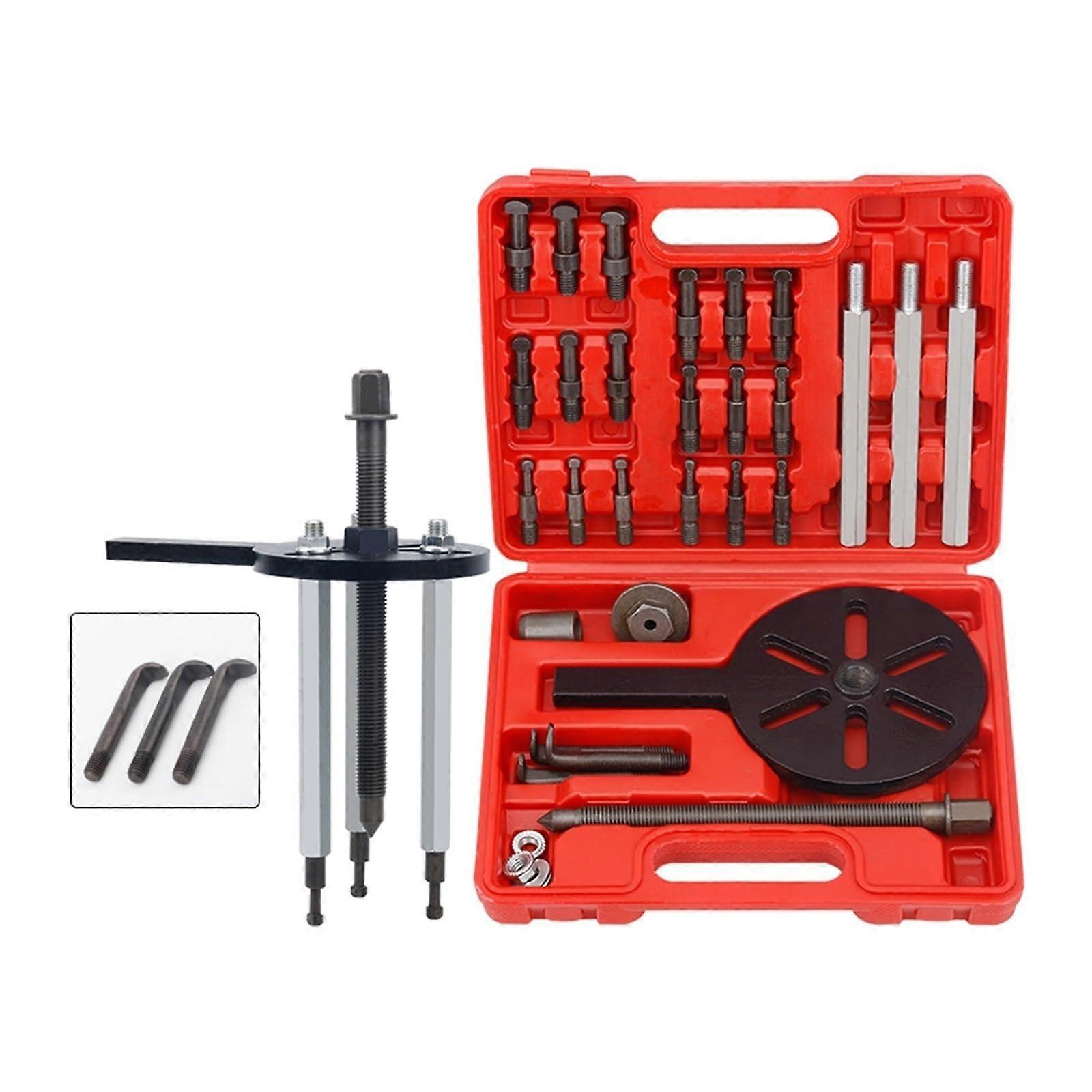 Bearing Puller ThreeJaw Inner Outer Universal Tool for DIYers (Red)