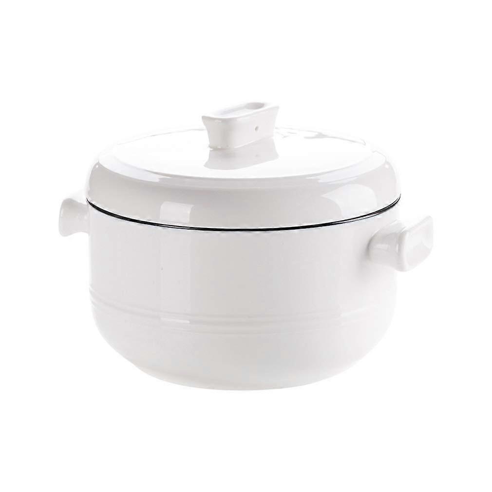 Noodle Bowl with Lid Ceramic Binaural Soup Bowl Large Instant Noodle Bowl with Lid Houseware Ceramic Bowl Creative Soup Bowl with Thumb
