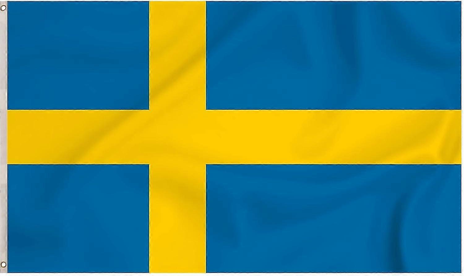 Sveriges flagg Svensk flagg med metallmaljer Mode 35