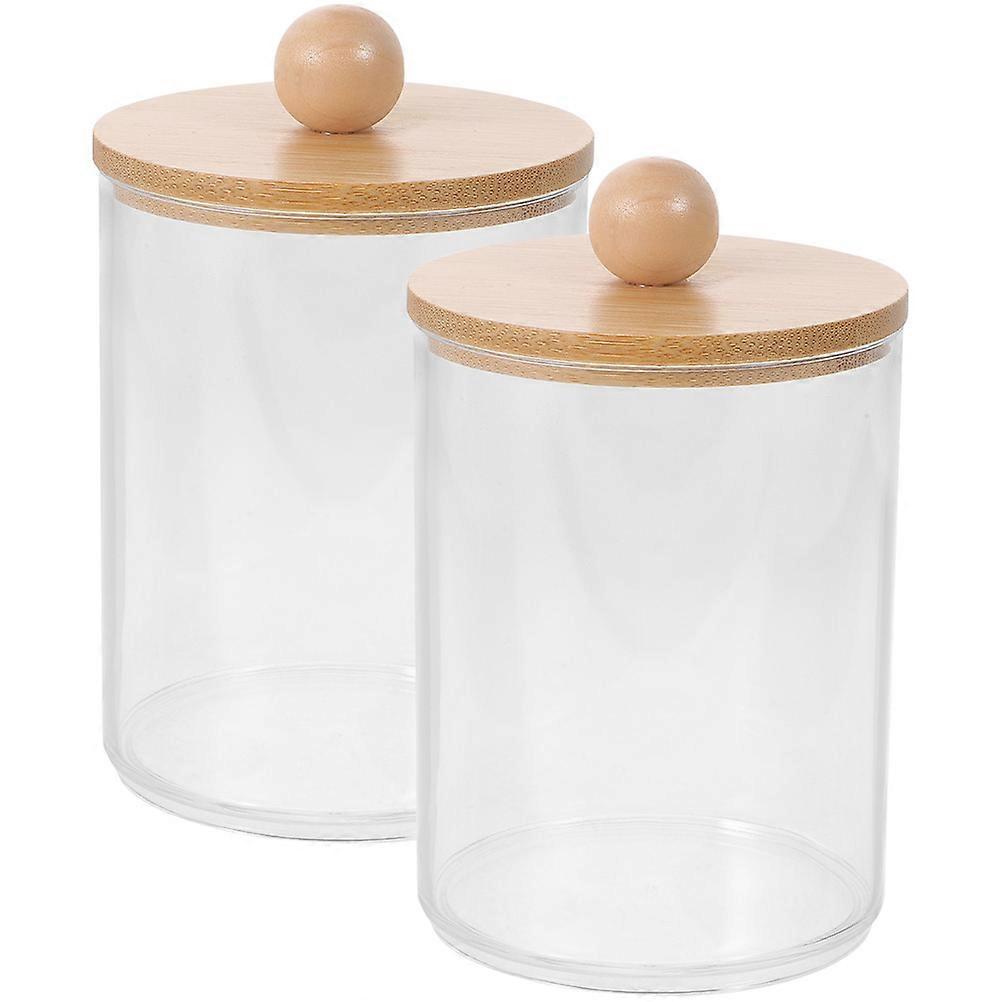 Clear Toothpick Holder Case for Storage Made of Elegant Design for Vanity Bathroom Counter 2 Pcs