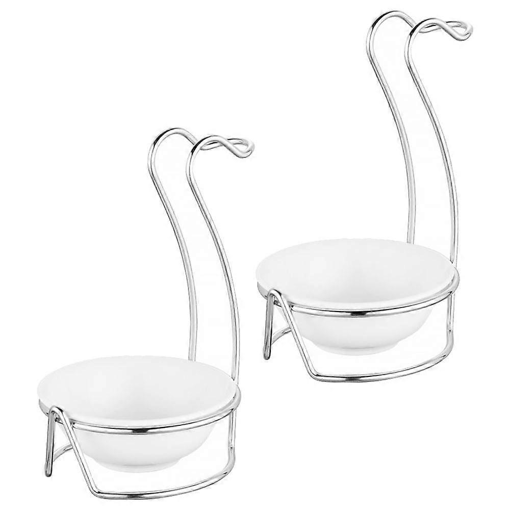 Multi Ceramic Soup Ladle Rack Suitable For Chefs Home Kitchen Organization Storage 2 Sets
