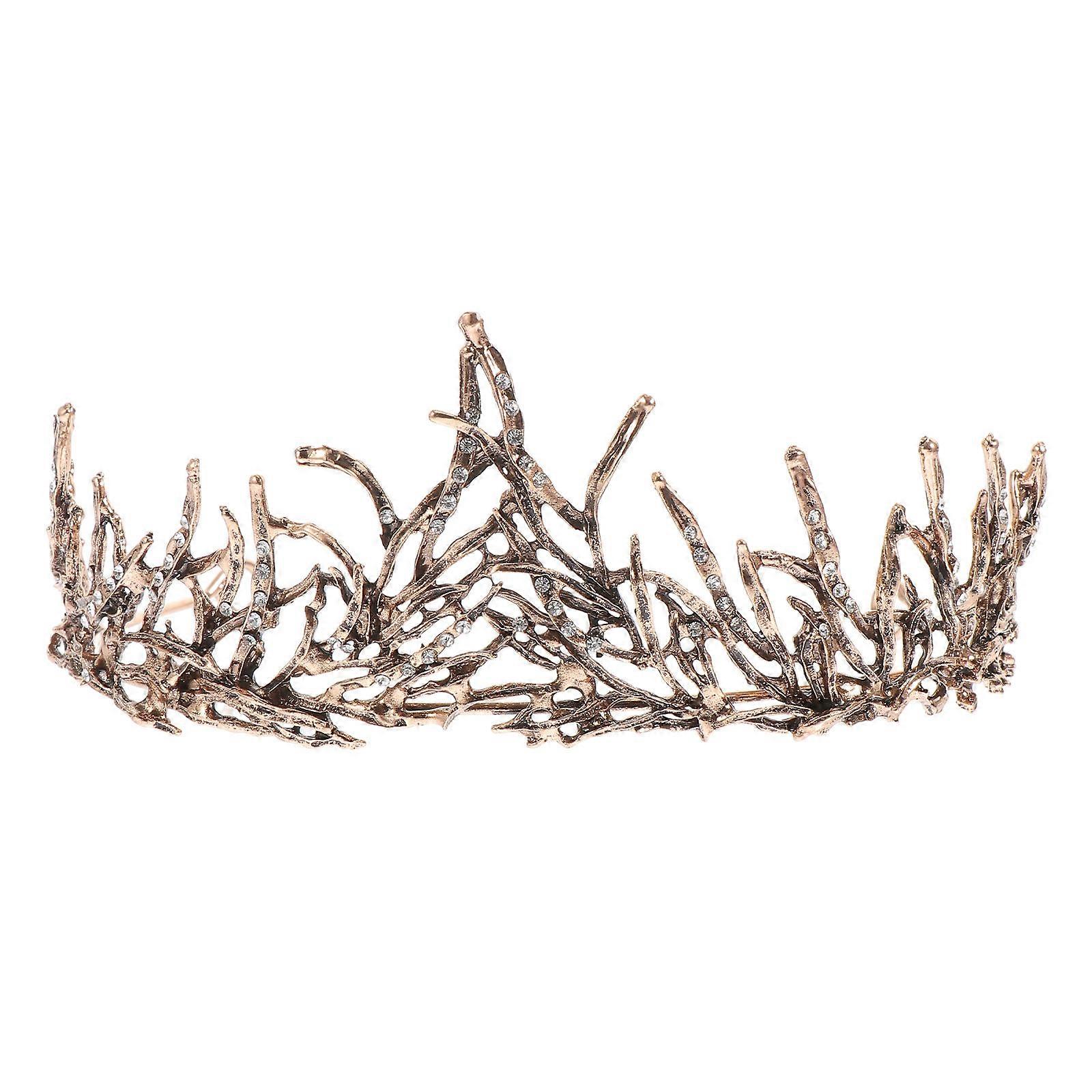 Baroque Wedding Tiara 1Pcs Black Durable Zinc Alloy for Decor Use
