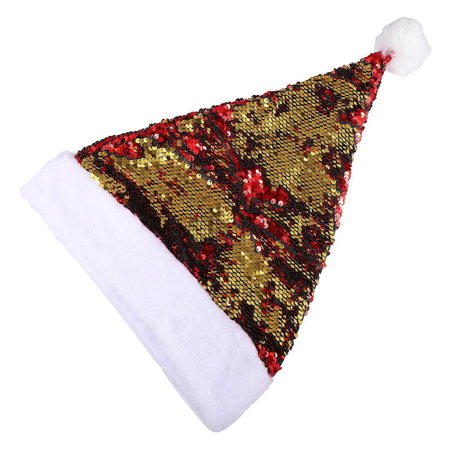 Fashionable Christmas Hat For Adults Ideal For Costume Events With Unique Red Sequins And One Pcs For Parties Or Stage Performances