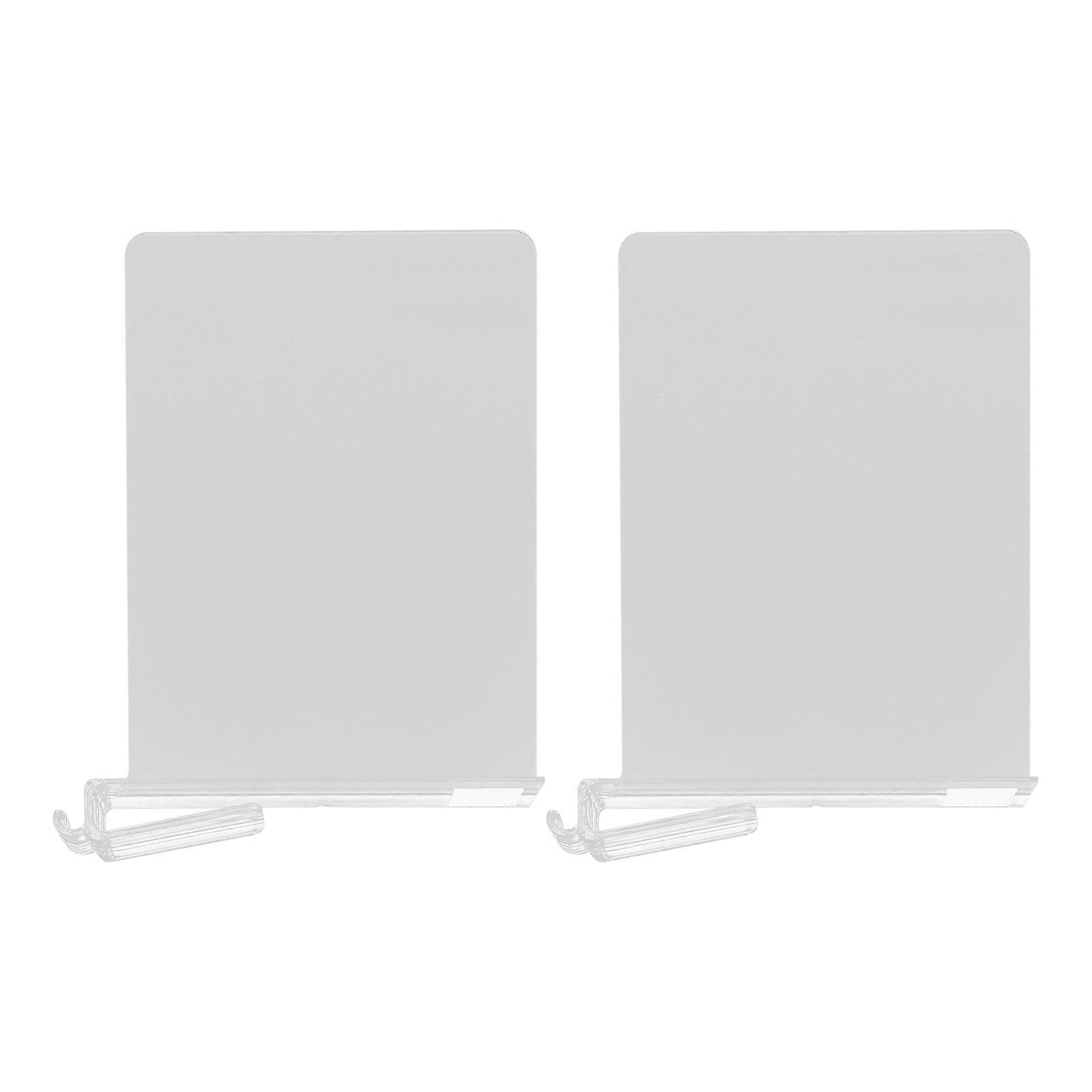 Clear Closet Shelf Separators 2Pcs ABS Material Divider For Office Storage 30X25X3Cm Shelf Separator Storage Organization