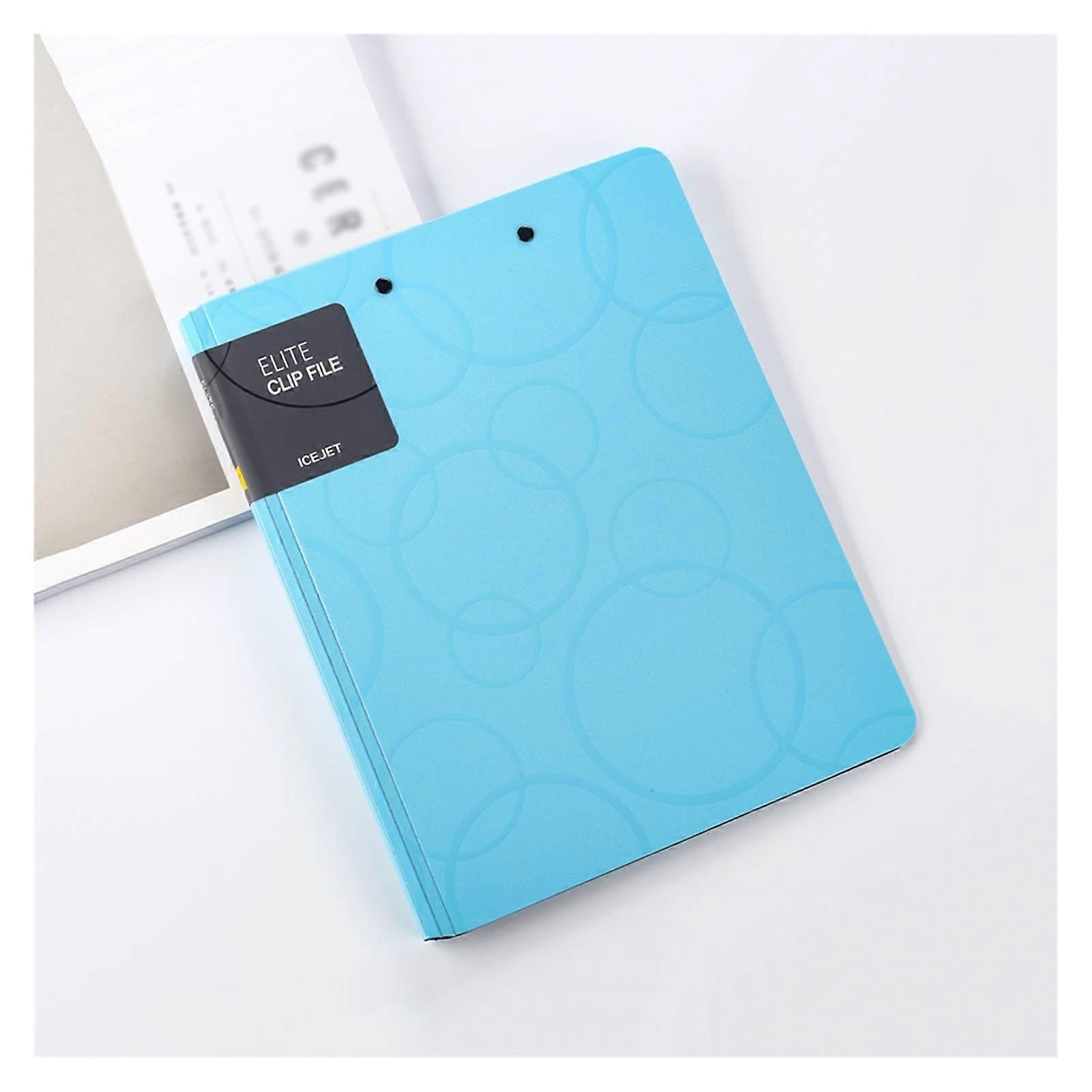 File Folder A4 Binder With Double Clip Thick-Cover Plastic File Folder For Home School Office 10-Pack Light Blue